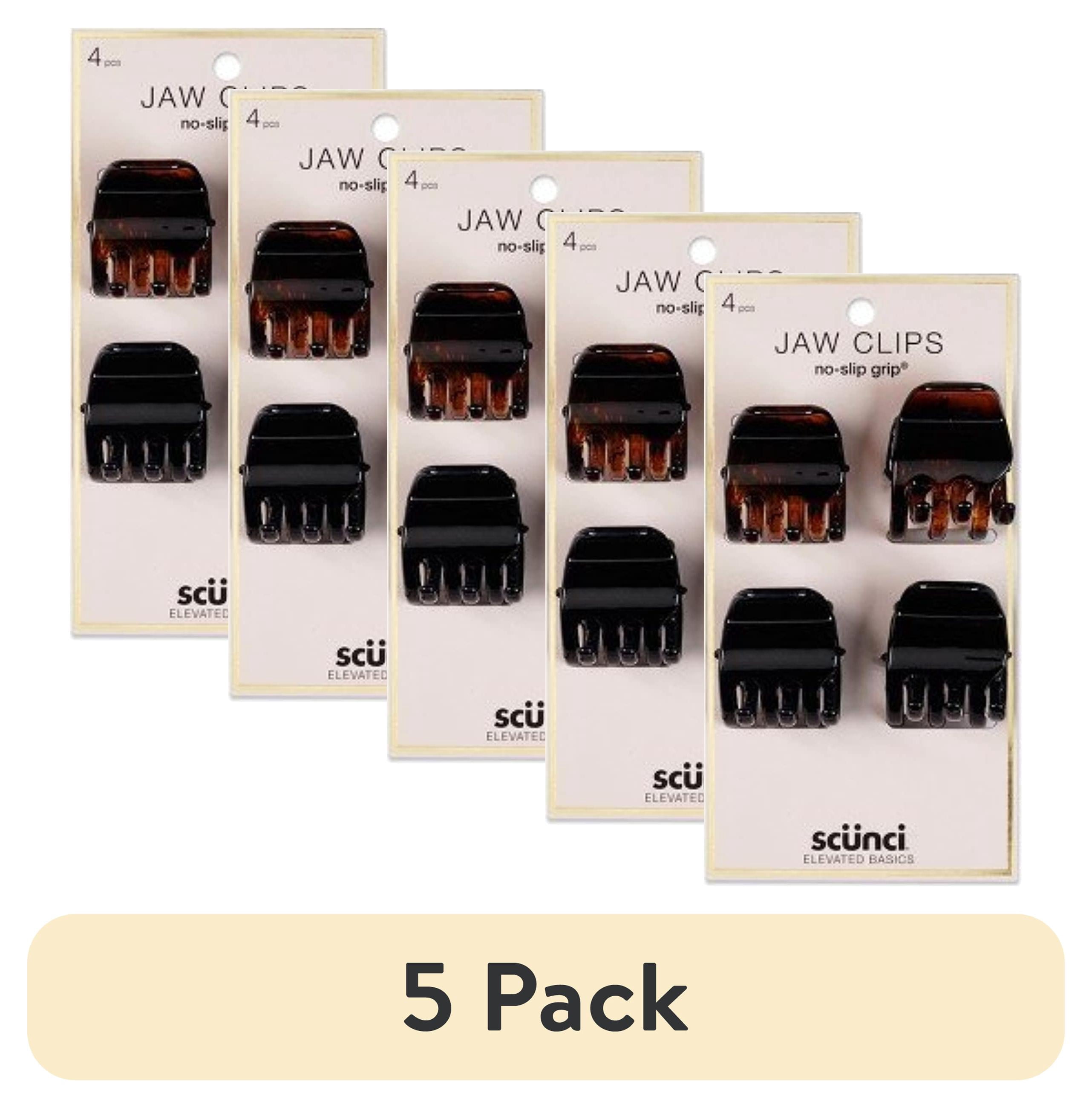 (5 pack) Scunci 3cm No Slip Jaw Clips - 4pk Black - Walmart.com