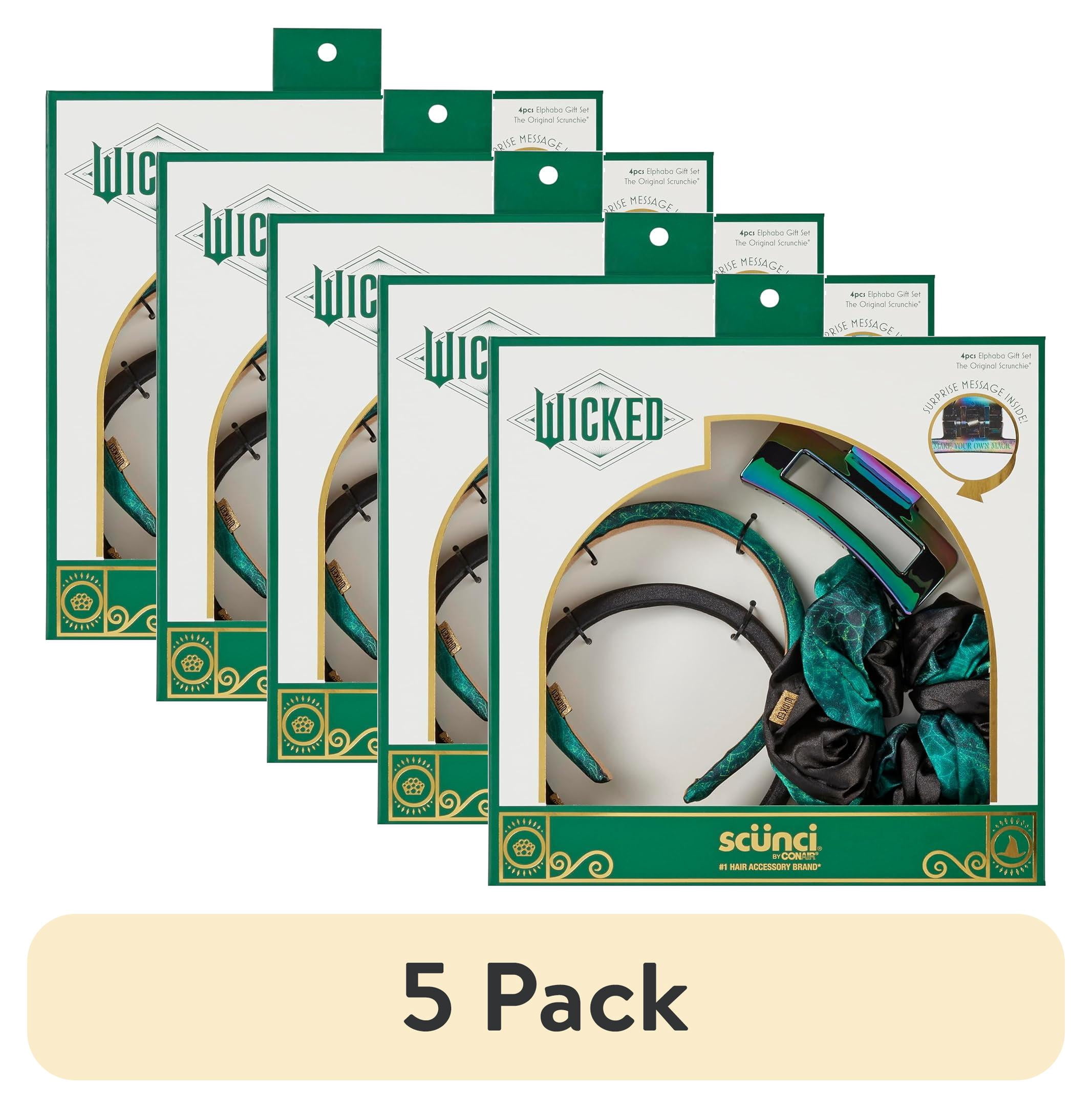 Lot Of 4 Scunci by Conair WICKED Hair Accessory Elphaba Headband Clips Bow Claw Amazon.com : Scunci by Conair WICKED 4-Piece Hair  main image 3