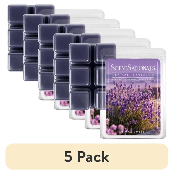 (5 pack) Sea Salt Lavender Scented Wax Melts, ScentSationals, 2.5 oz