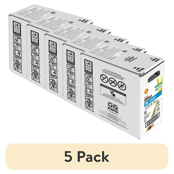 (5 pack) Shell Rotella T4 Triple Protection 15W-40 Diesel Engine Oil, 3 Gallon
