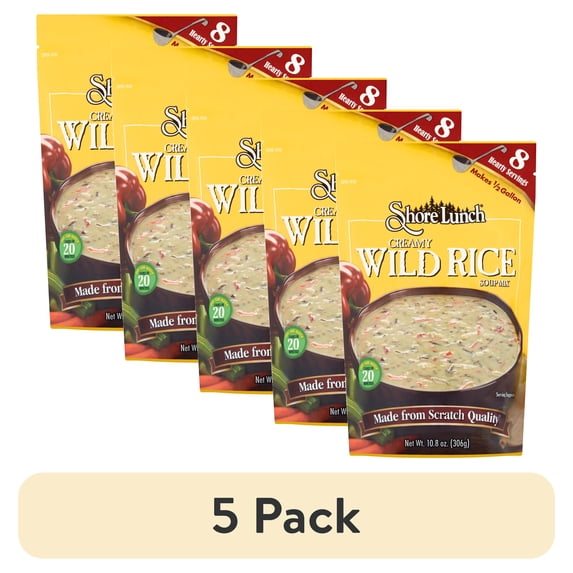 (5 pack) Shore Lunch Creamy Wild Rice Soup Mix, 10.8 oz