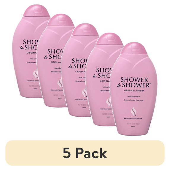 (5 pack) Shower to Shower Body Powder Original Fresh, 13 Oz