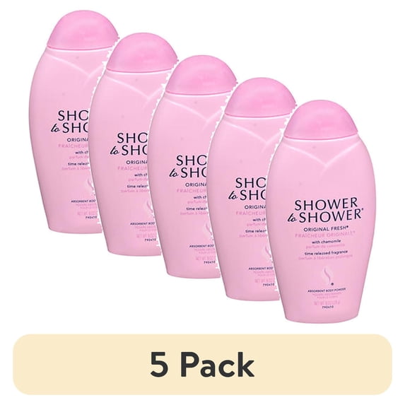 (5 pack) Shower to Shower Original Fresh Absorbent Body Powder, 8 oz