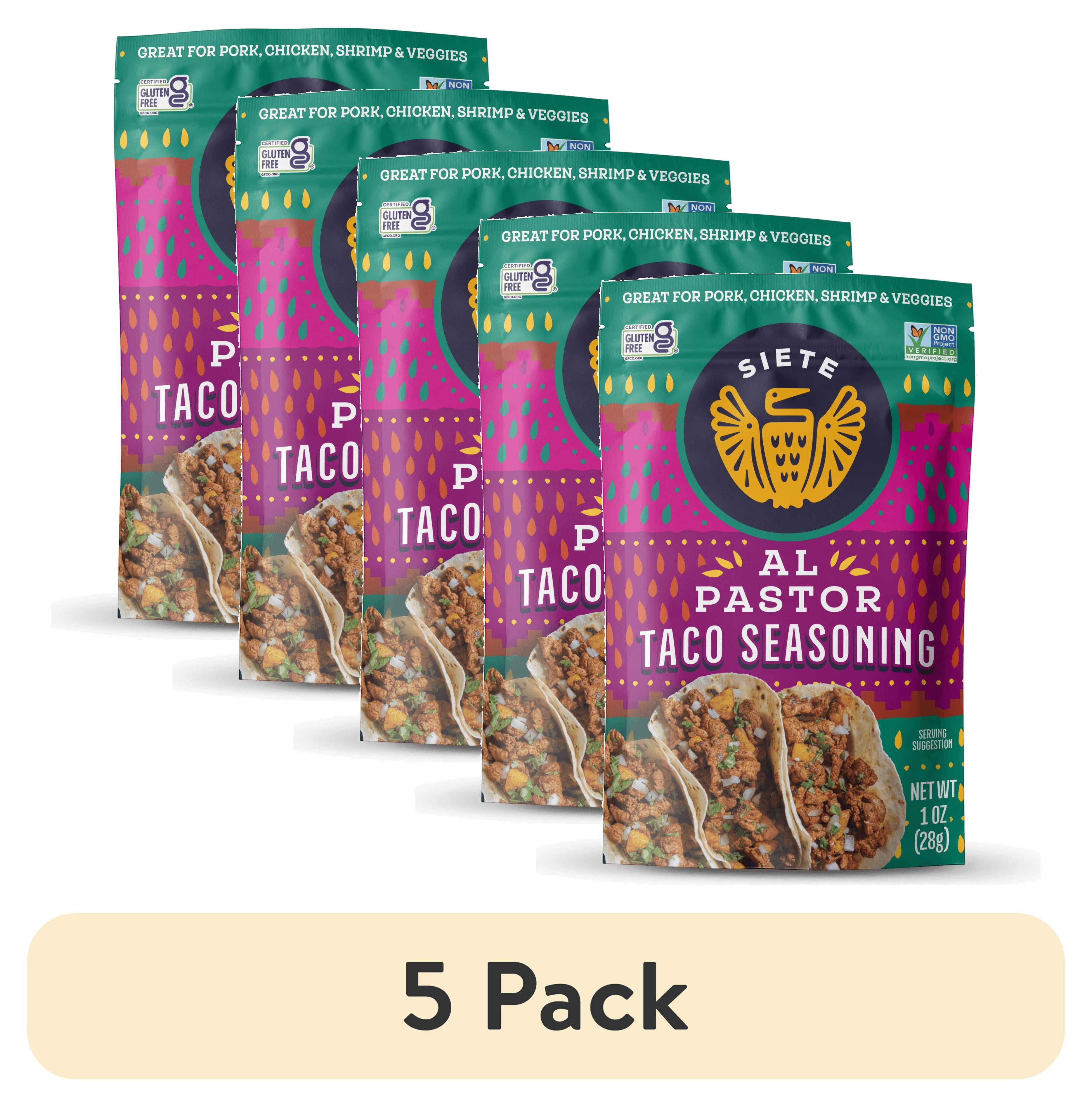 (5 pack) Siete Family Foods Al Pastor Seasoning, 1oz packet