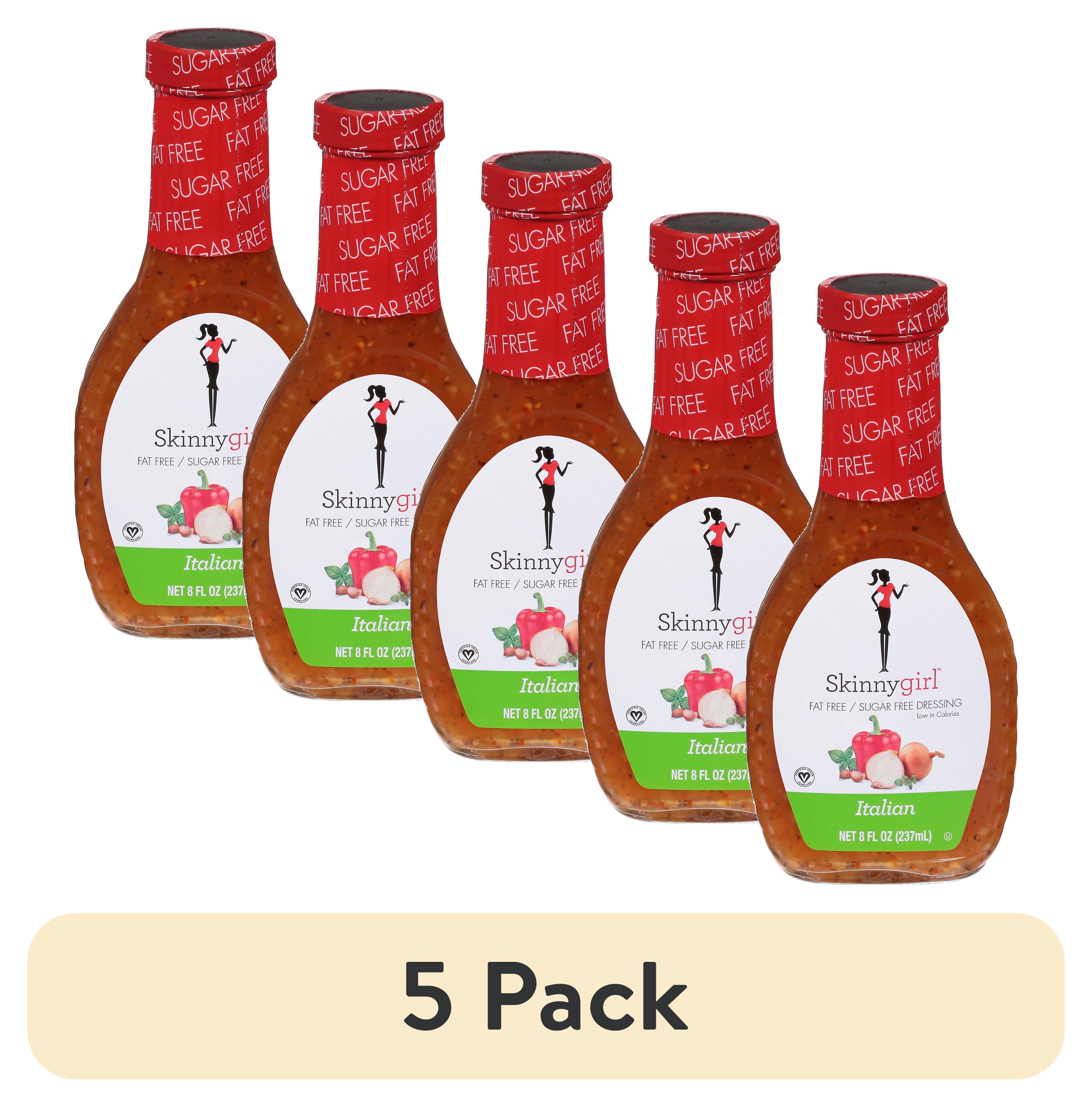 (5 pack) Skinnygirl, Fat-Free, Sugar-Free Italian Salad Dressing, 8 fl oz
