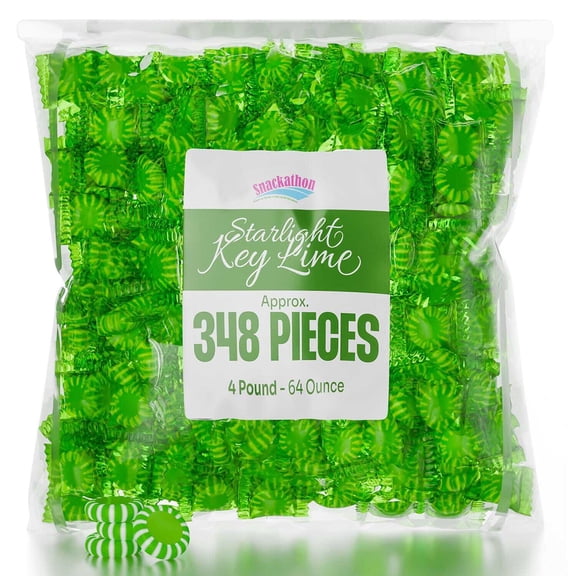 (5 pack) Snackathon Starlight Hard Candy, Key Lime Flavor, Individually Wrapped (Various Sizes)
