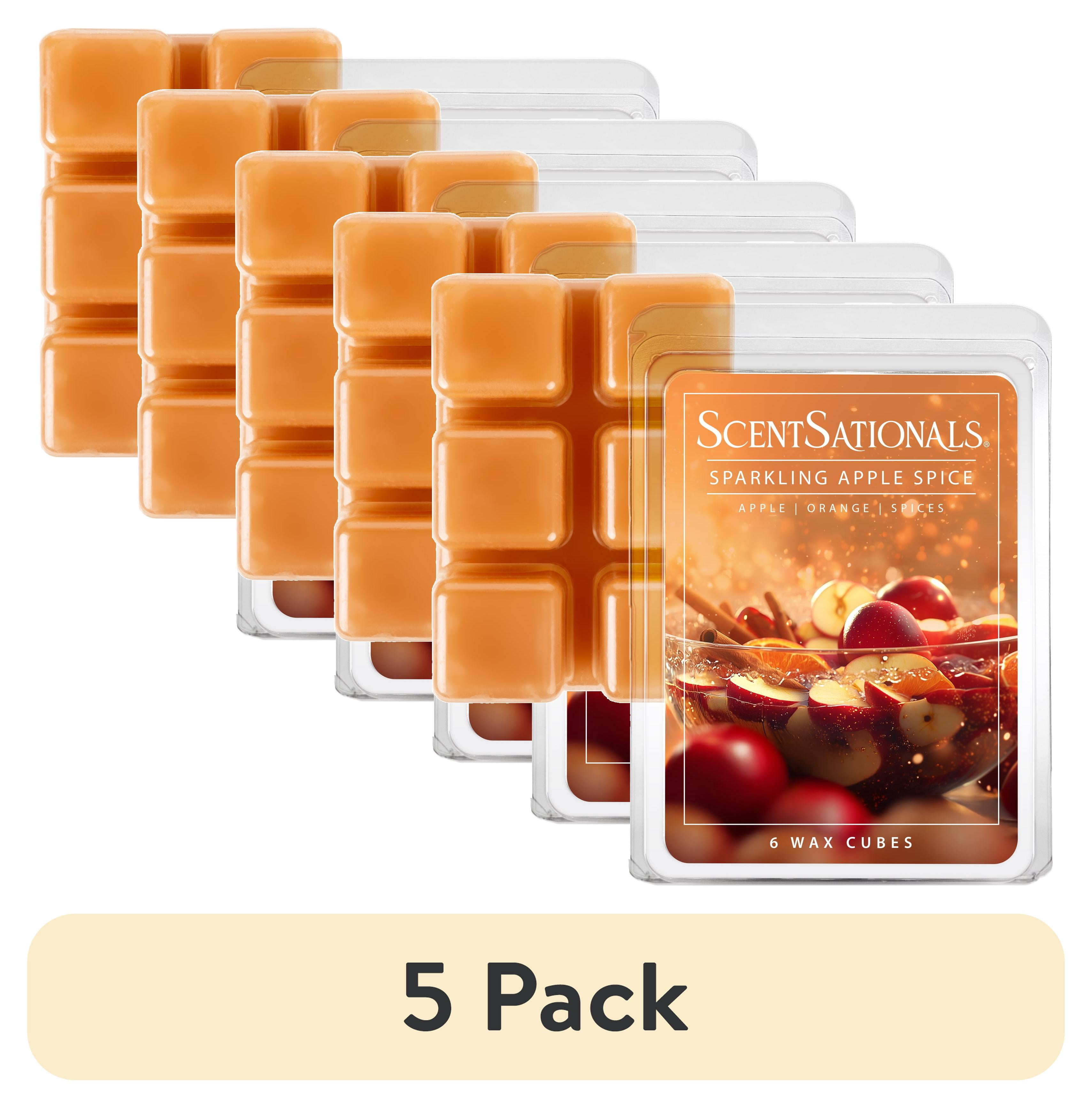 (5 pack) Sparkling Apple Spice Scented Wax Melts, ScentSationals, 2.5 oz