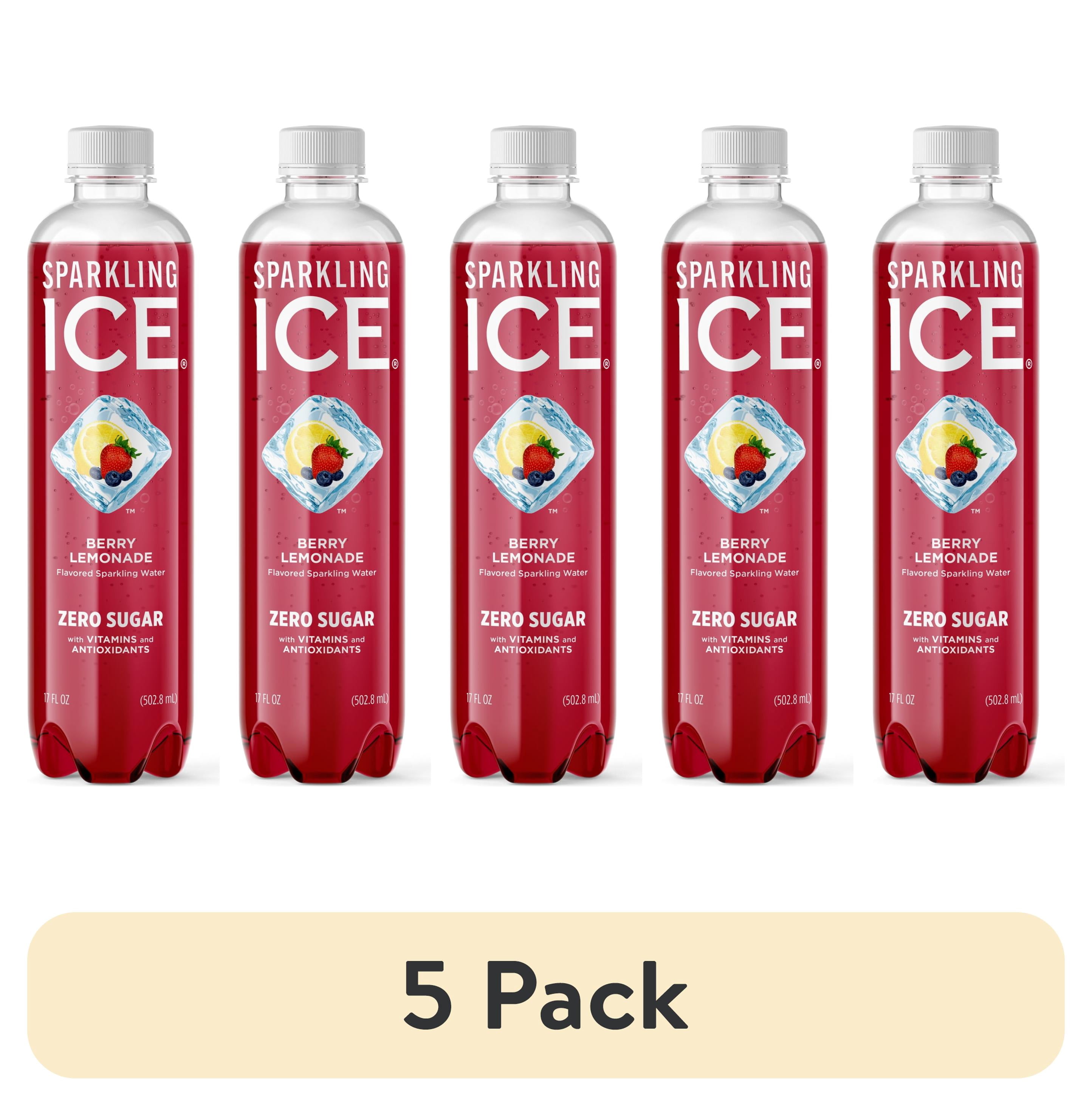 (5 pack) Sparkling Ice Zero Sugar Flavored Sparkling Water, Berry Lemonade 17 fl oz