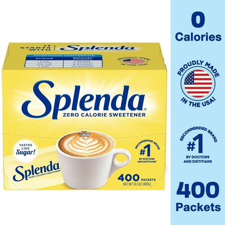 (5 pack) Splenda Zero Calorie Sweetener, Sugar Substitute Packets - 400 Ct.