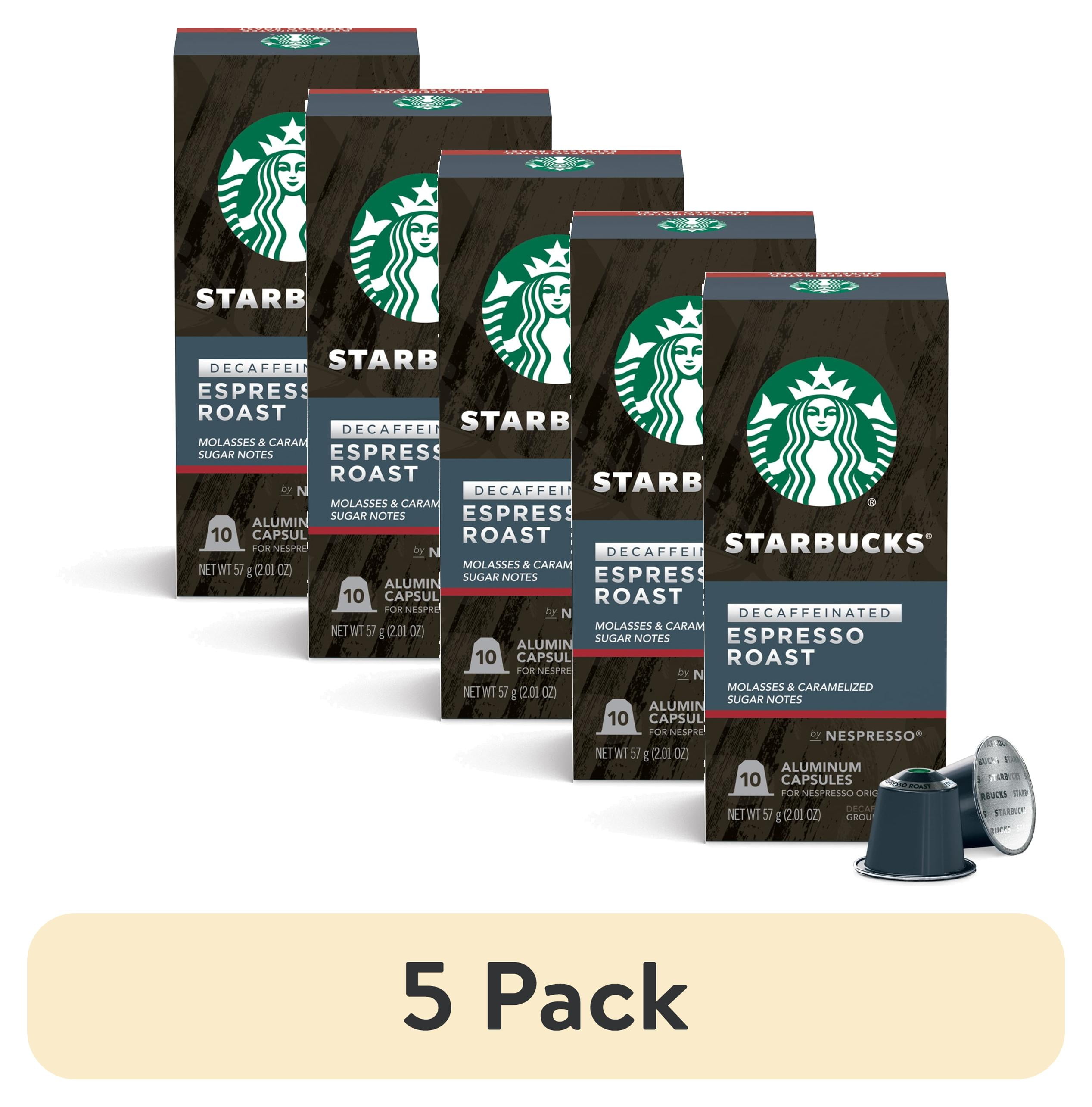 (5 pack) Starbucks By Nespresso Original Line, Decaf Espresso Roast, Dark Roast Nespresso Pods, 10 ct
