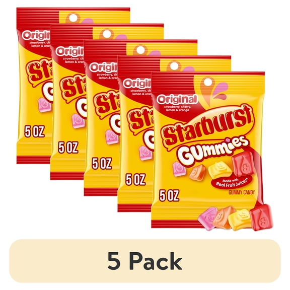 (5 pack) Starburst Gummies Original Gummy Candy - 5 oz Bag