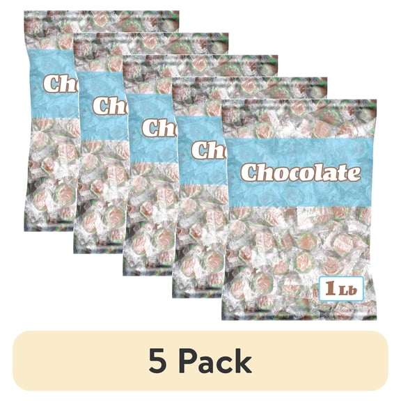 (5 pack) Starlight Peppermint Chocolate Candy, Individually Wrapped, 1 Pound Bag