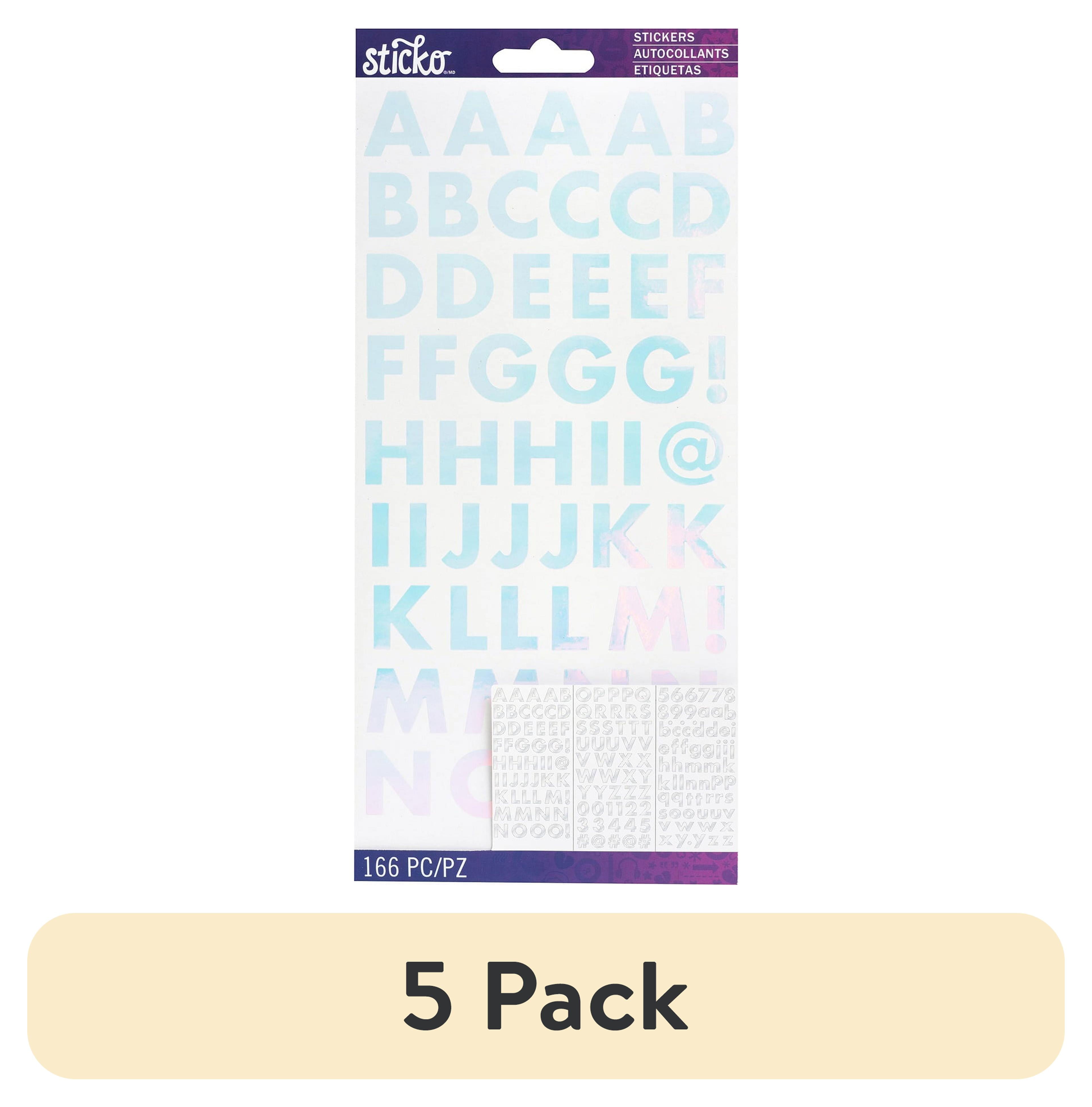 (5 pack) Sticko Silver Foil Bold Large