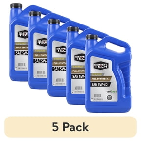 (5 pack) Super Tech Full Synthetic SAE 5W-30 Motor Oil, 5 Quarts