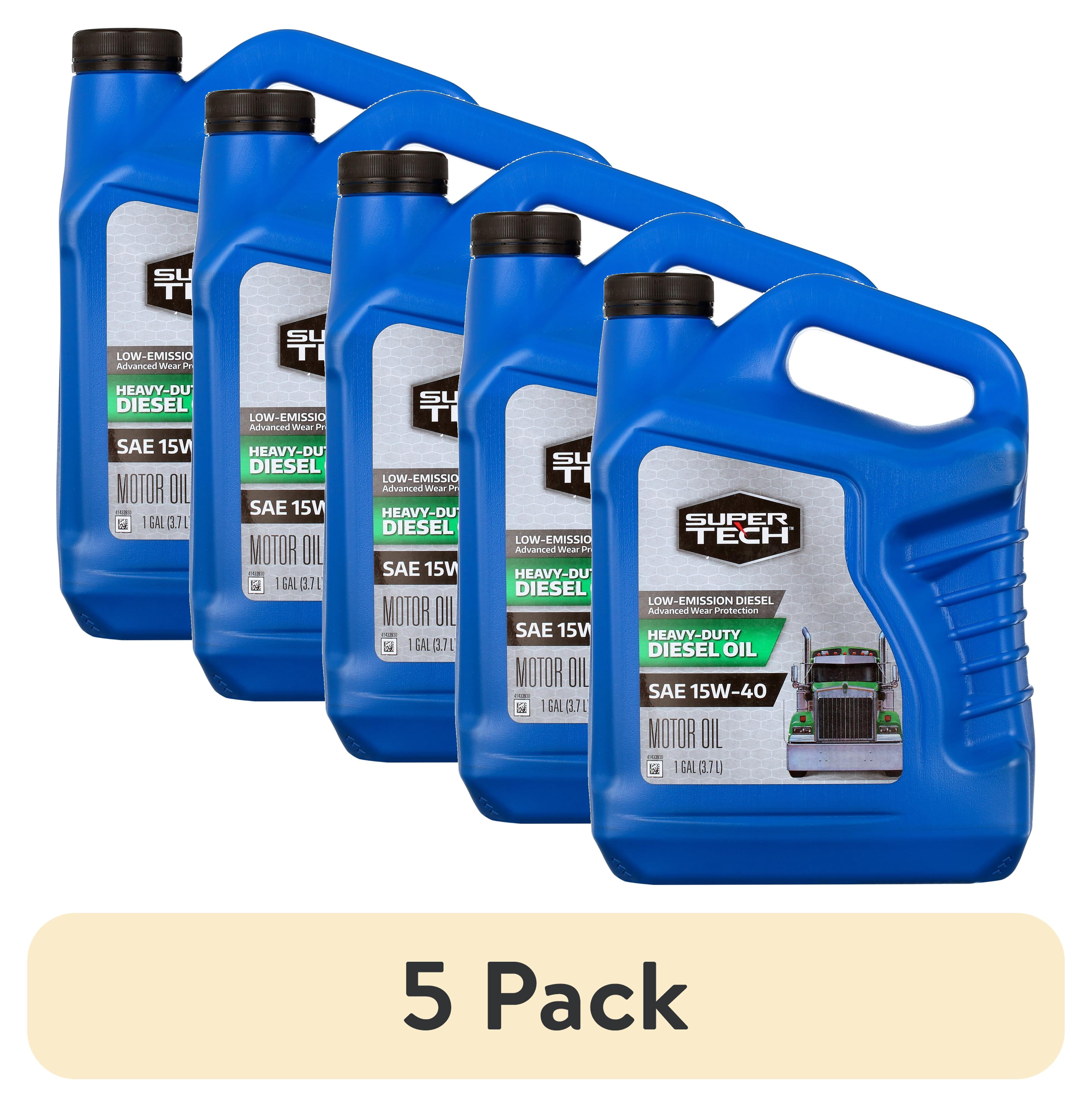 4 pack) Super Tech Heavy Duty SAE 15W-40 Motor Oil, 1 Gallon