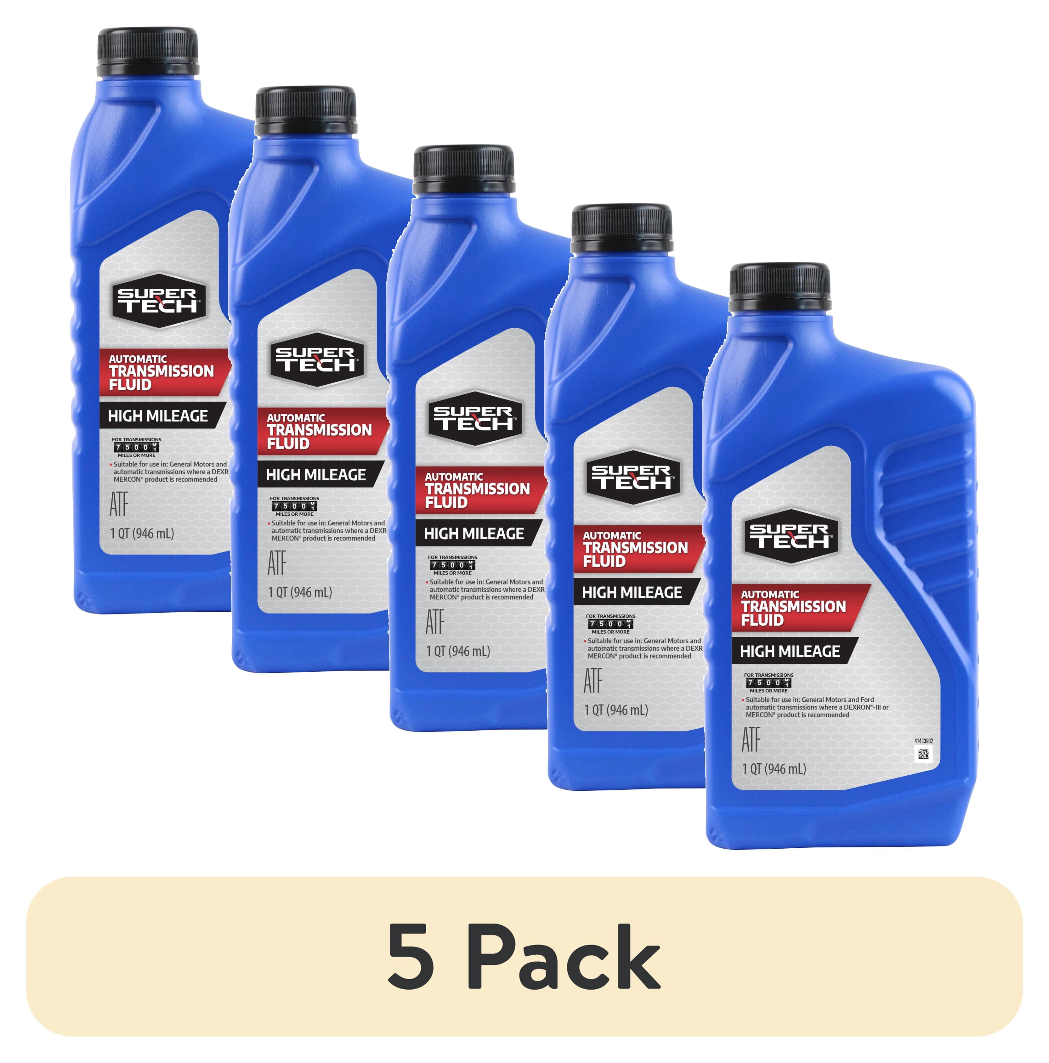(5 pack) Super Tech Ford, Toyota Petroleum Transmission Fluids Automatic Transmission Fluid, 1 Quart (1 Pack), Car, Crossover & Minivan, Light Truck, Pickup Truck, Sport Utility Vehicle, Truck