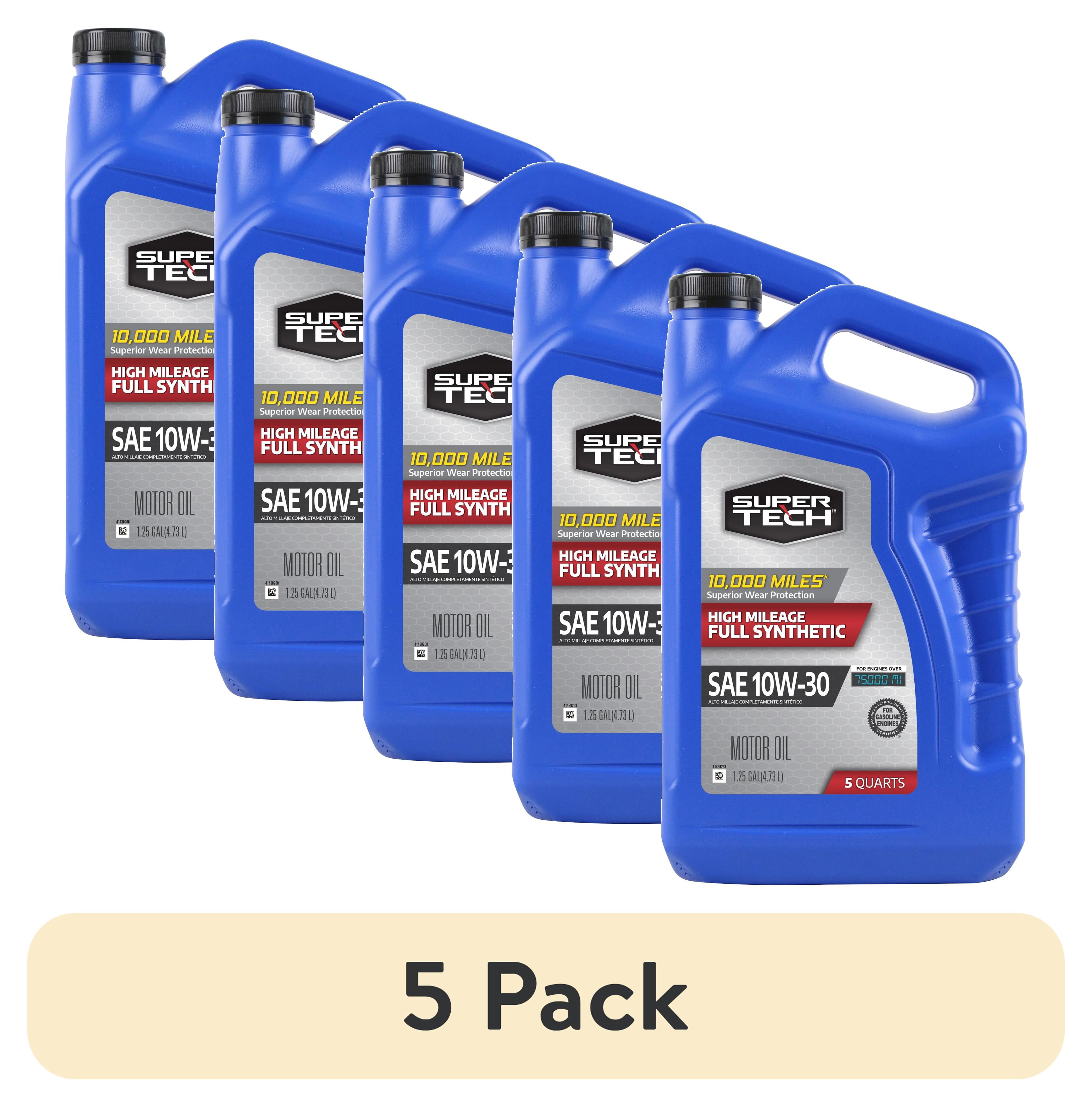10w-30オイル 5 pack) Super Tech High Mileage Full Synthetic SAE 10W-30 Motor