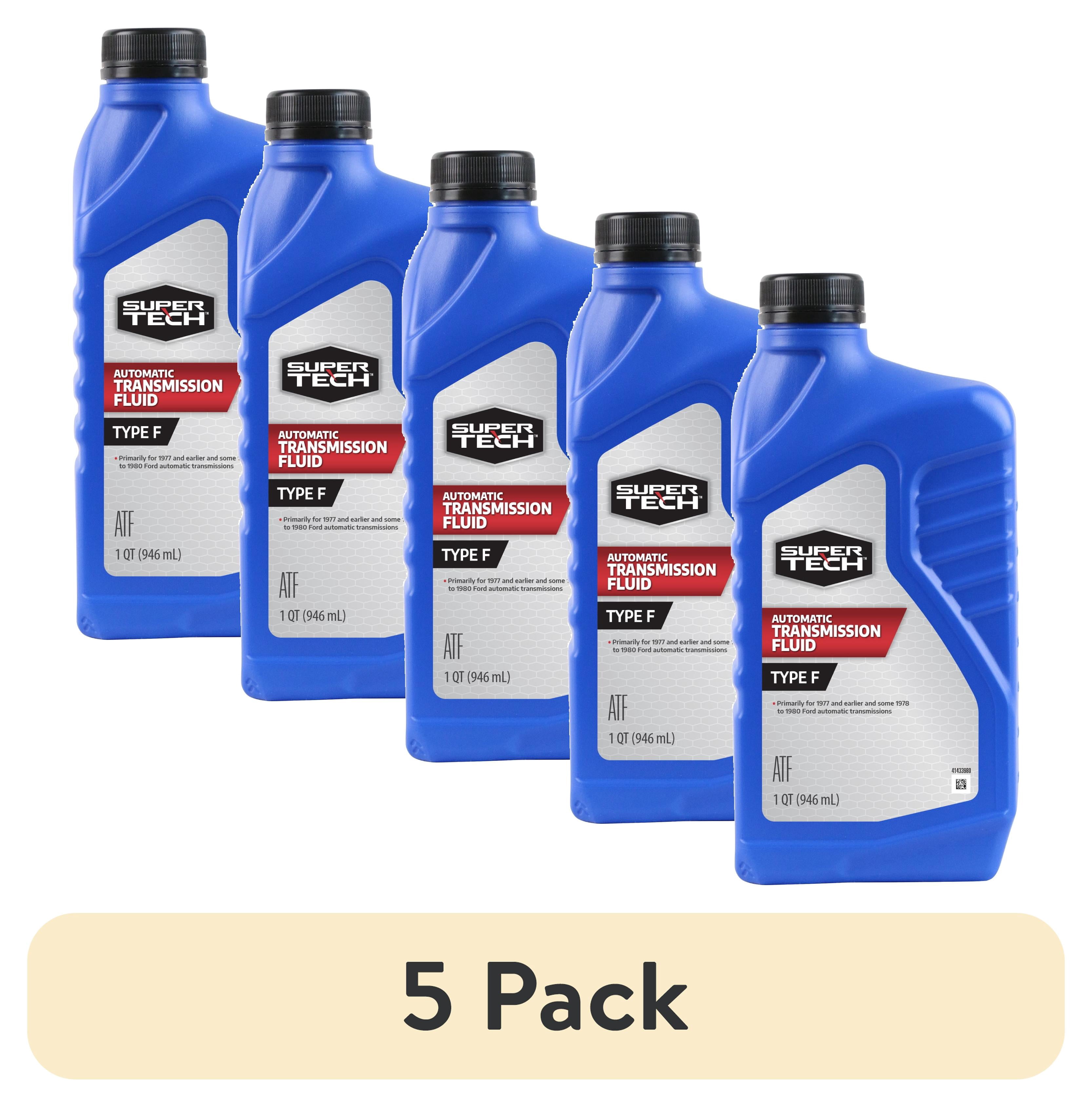 (5 pack) Super Tech Ford Petroleum Transmission Fluids Automatic Transmission Fluid, Car, Crossover & Minivan, Light Truck, Pickup Truck, Sport Utility Vehicle, Truck, 32 oz (1 Pack)