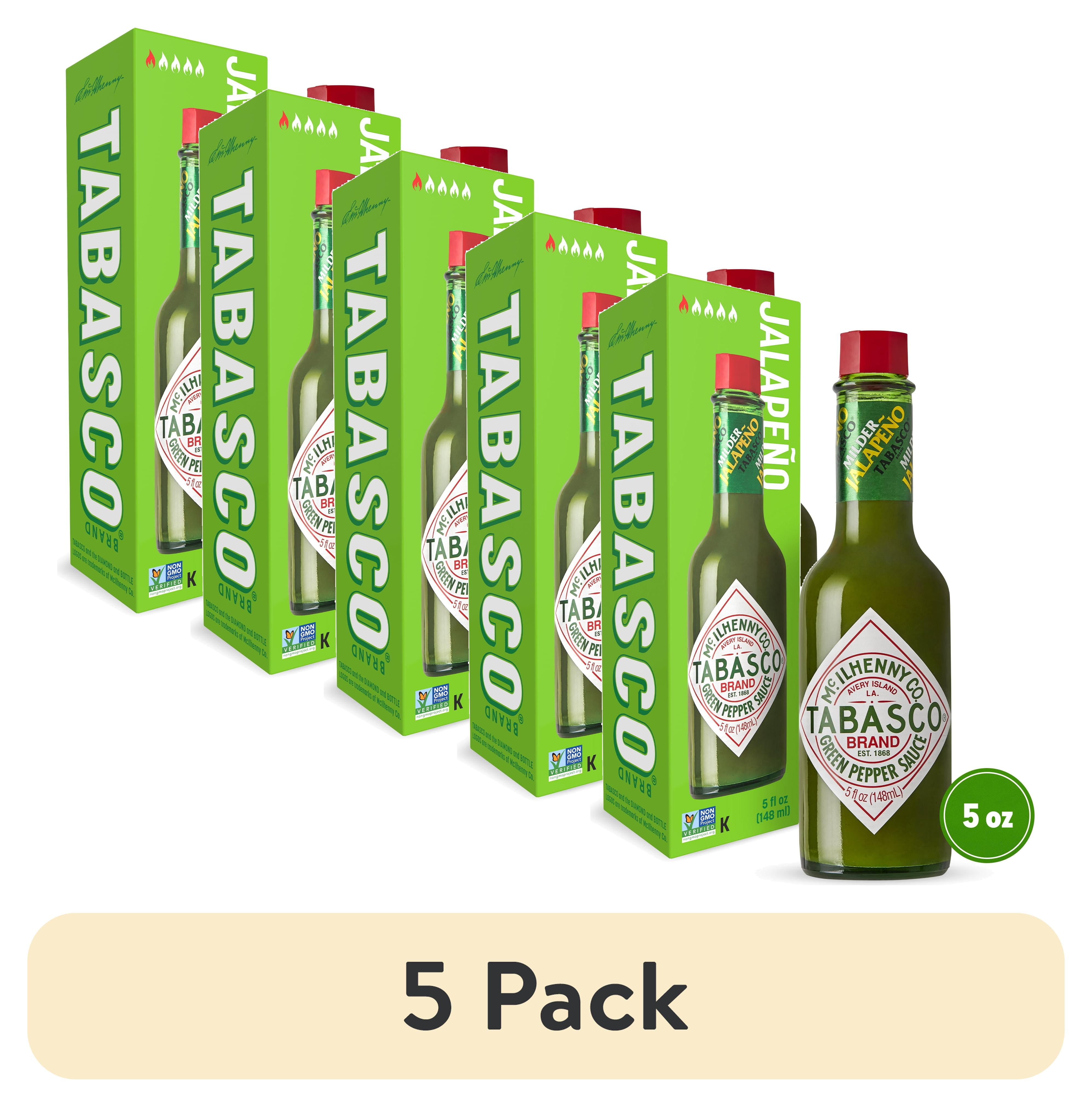 TABASCO Green Pepper Sauce 5 oz Glass Bottle Mild Jalapeño Flavor