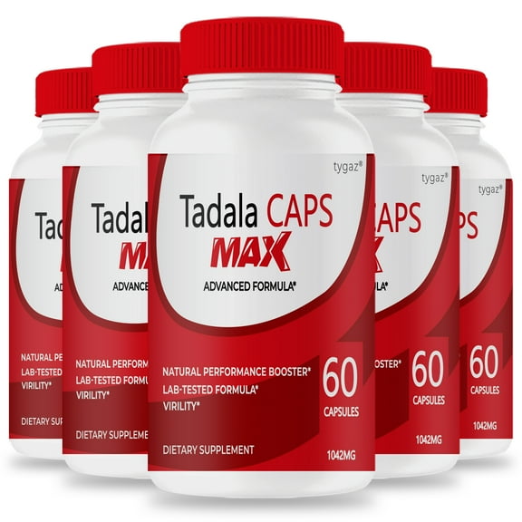 (5 pack) TadalaCaps Max - Tadala Caps Max Pill Supplement