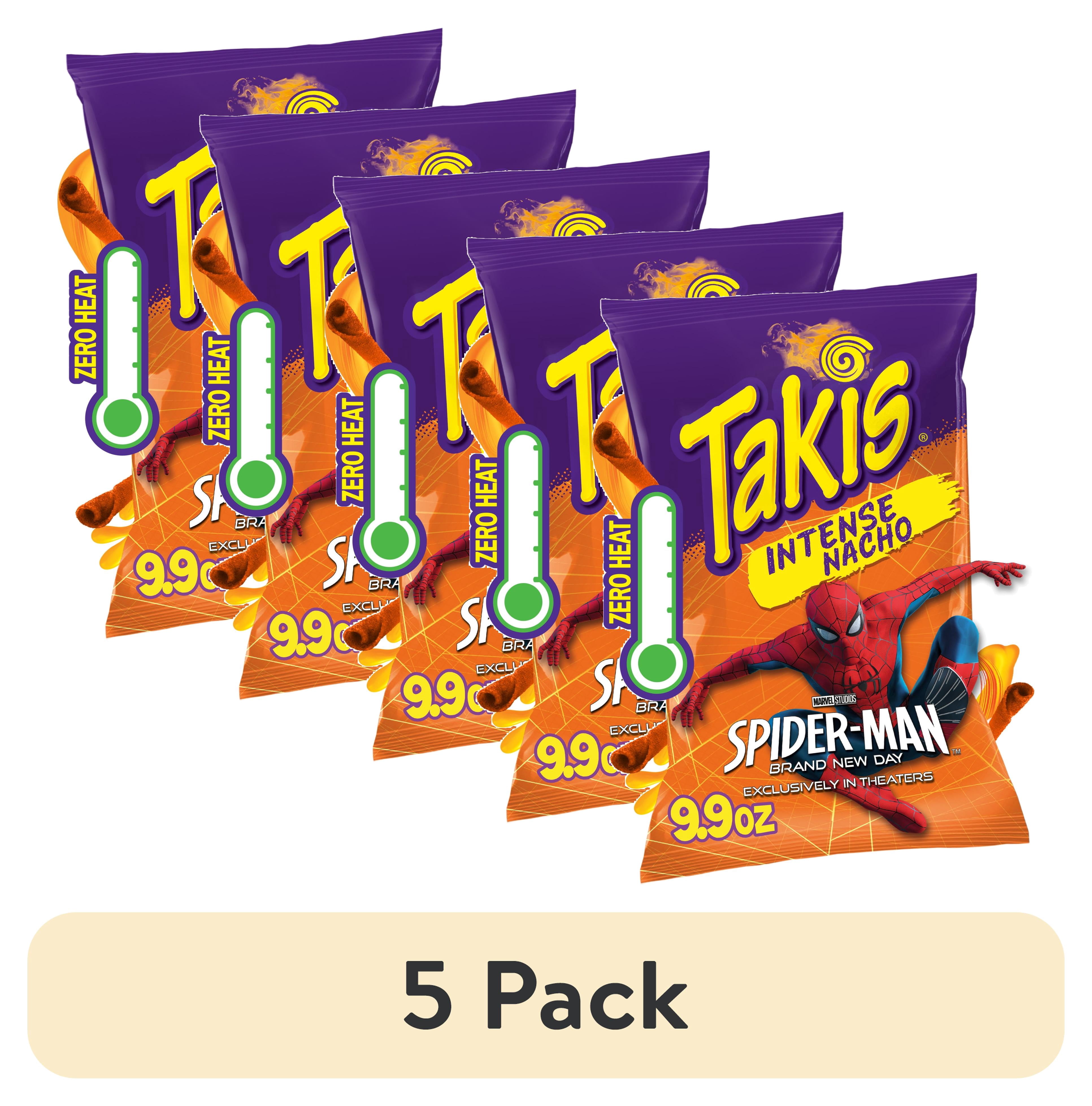 5 pack) Takis Intense Nacho 9.9 oz Sharing Size Bag, Cheese Rolled
