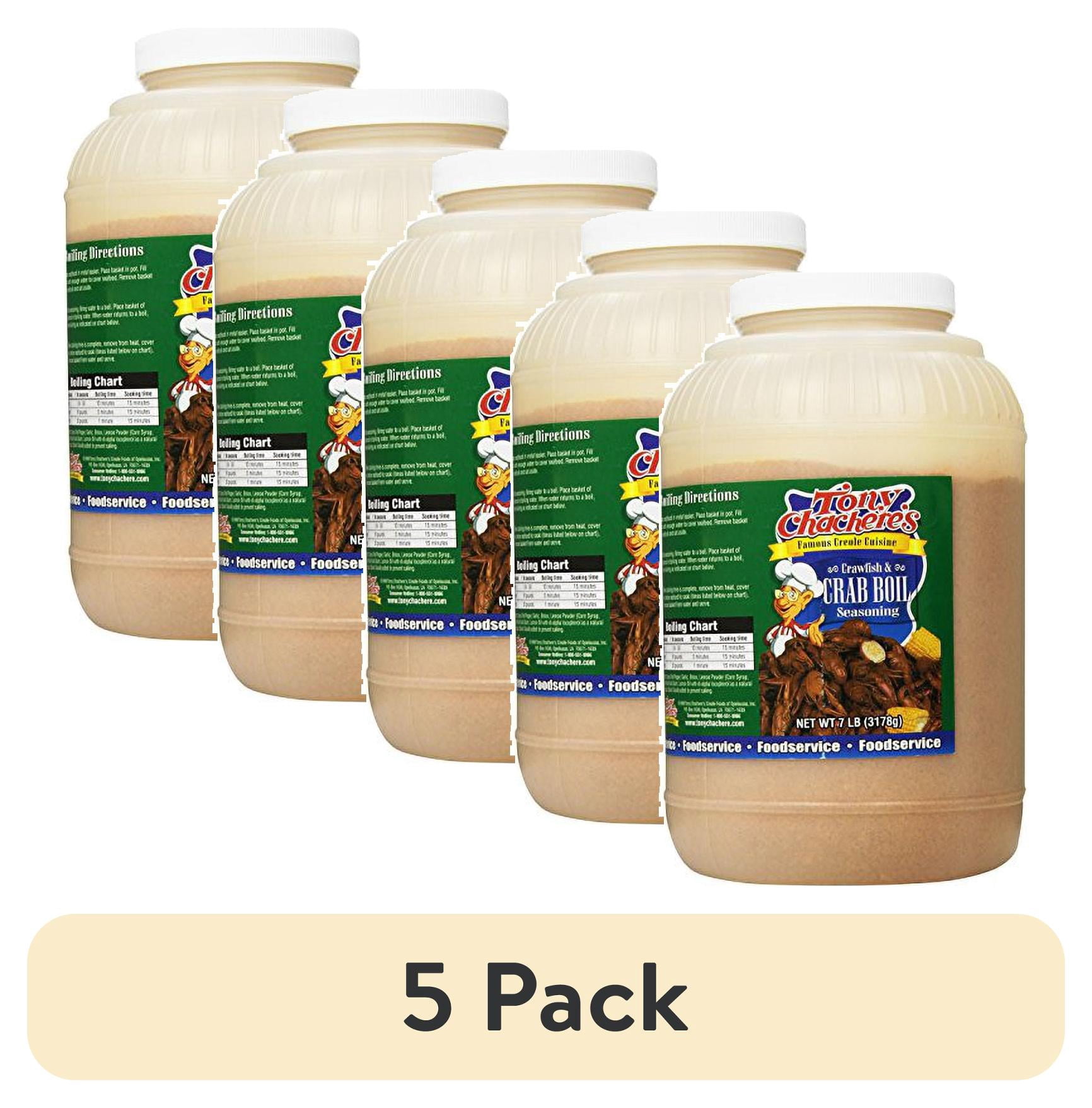 (5 pack) Tony Chachere Seafood Seasonings, Crawfish and Crab Boil, 7 ...