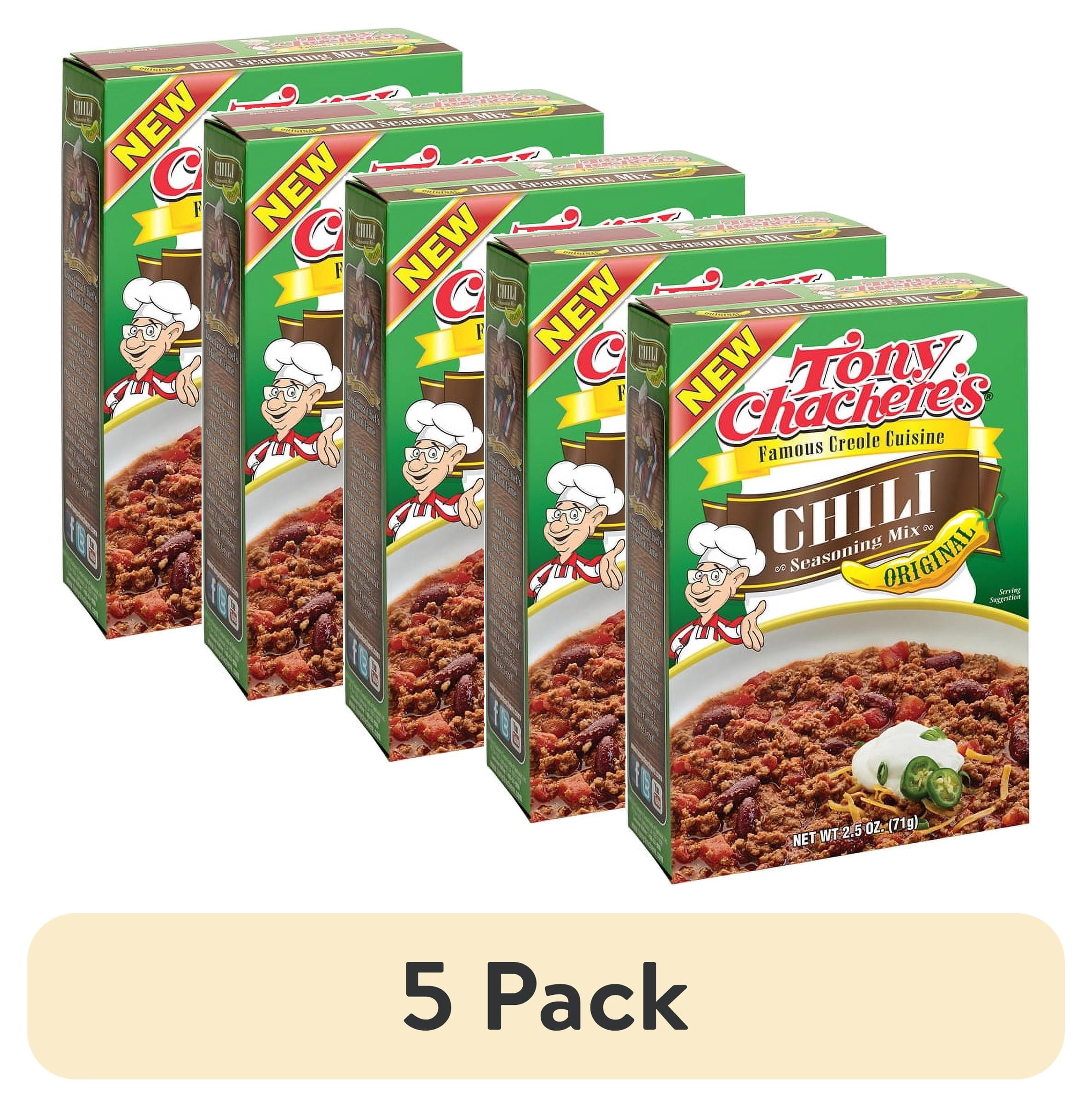 (5 pack) Tony Chachere's, Chili Mix, Original, Cajun, 2.5 oz - Walmart.com