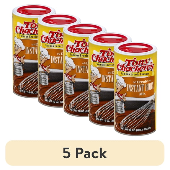(5 pack) Tony Chacheres, Roux, Cajun, Instant 10 oz, Shelf Stable, Nut Free, No MSG