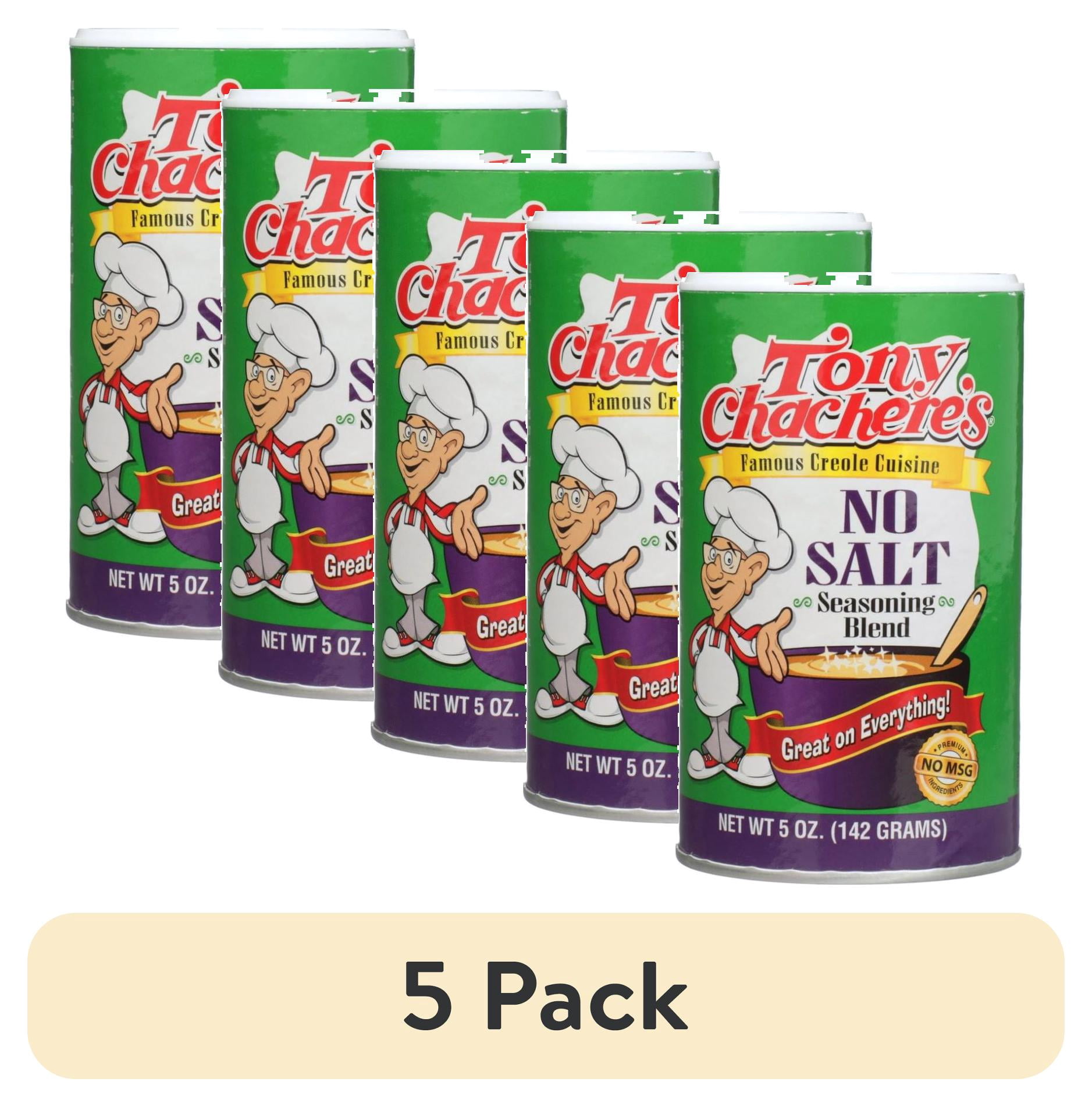 (5 pack) Tony Chachere’s, Seasoning, Cajun, No Salt, 5 oz - Walmart.com