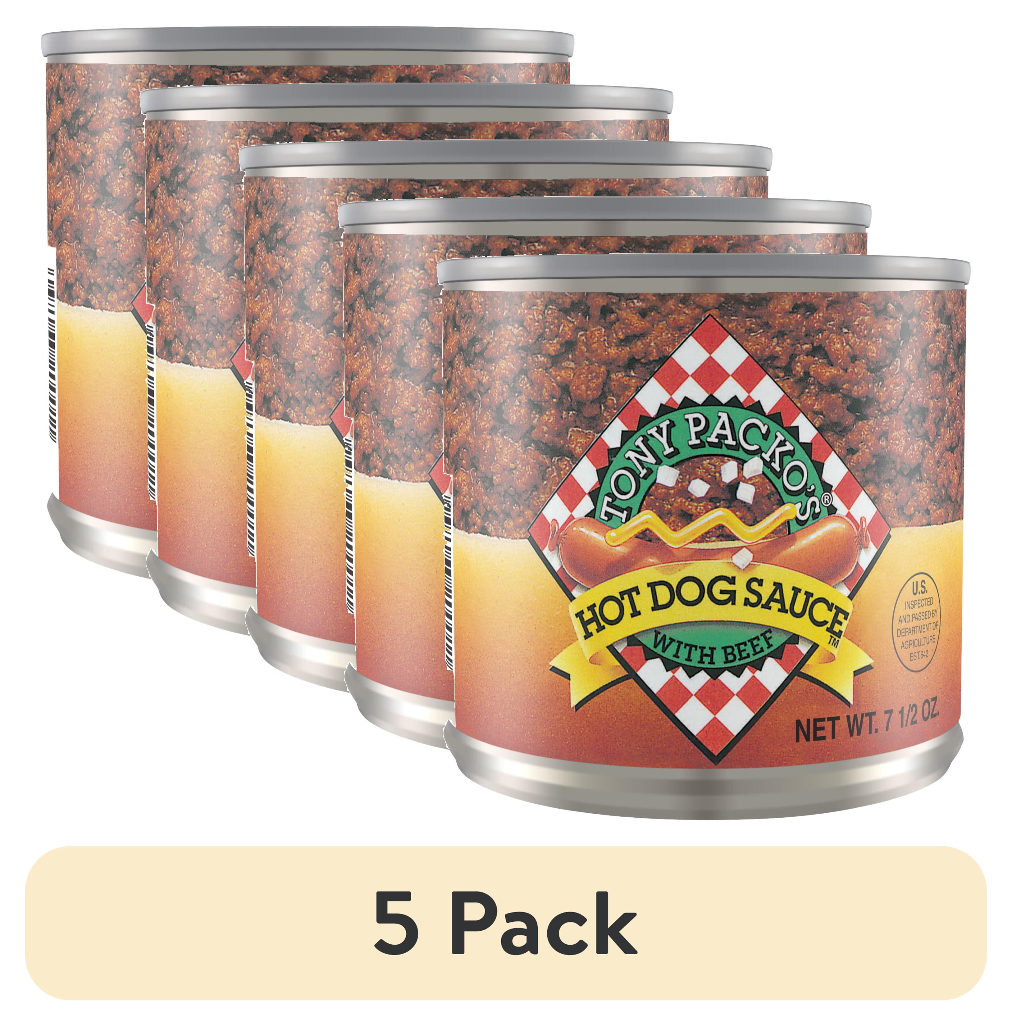 (5 pack) Tony Packo's Hot Dog Sauce, 7.5 oz