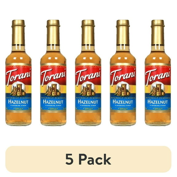 (5 pack) Torani Classic Hazelnut Syrup, 12.7 fl oz