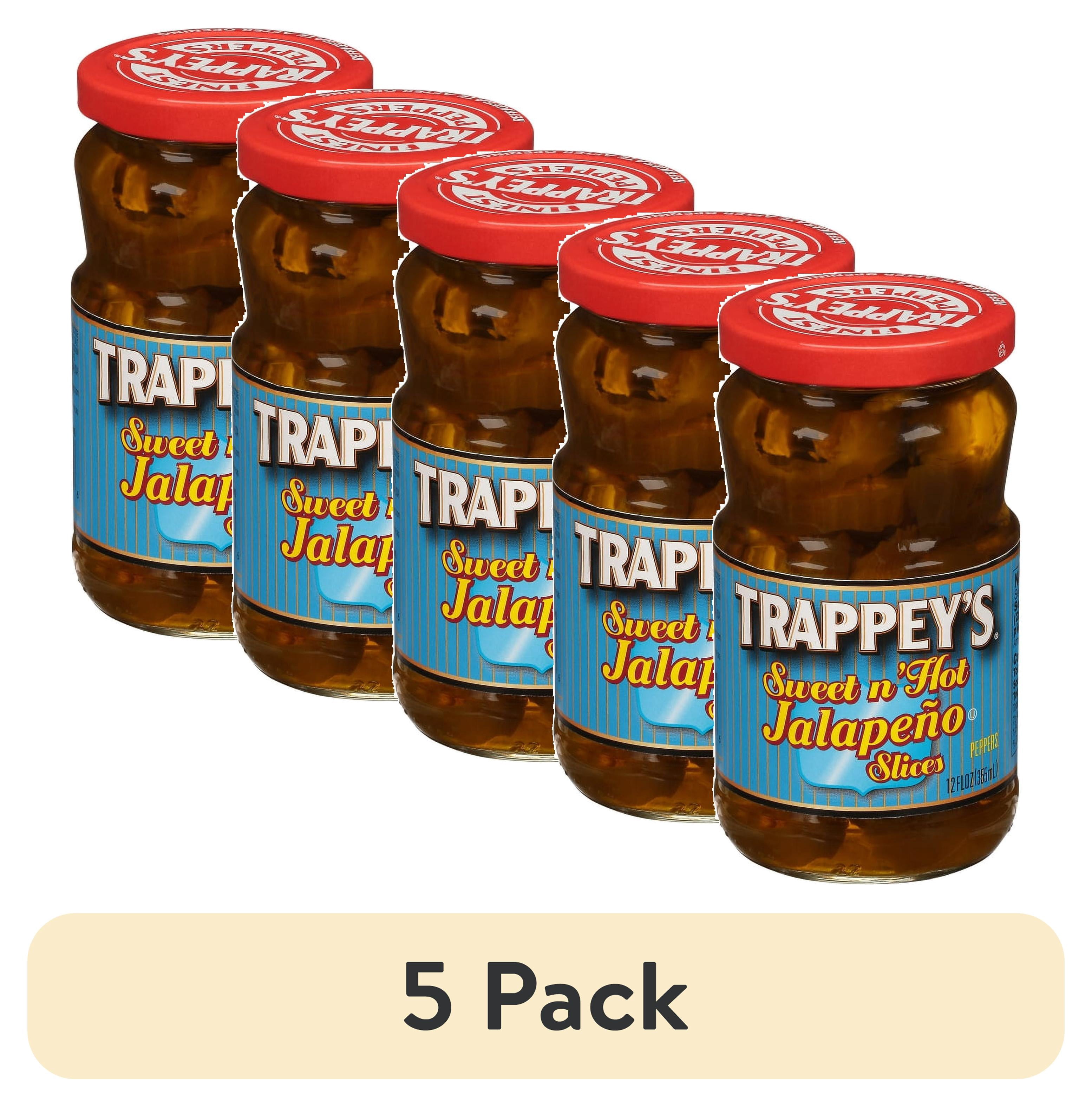 (5 pack) Trappey's Sweet N' Hot Jalapeño Slices, 12 fl oz
