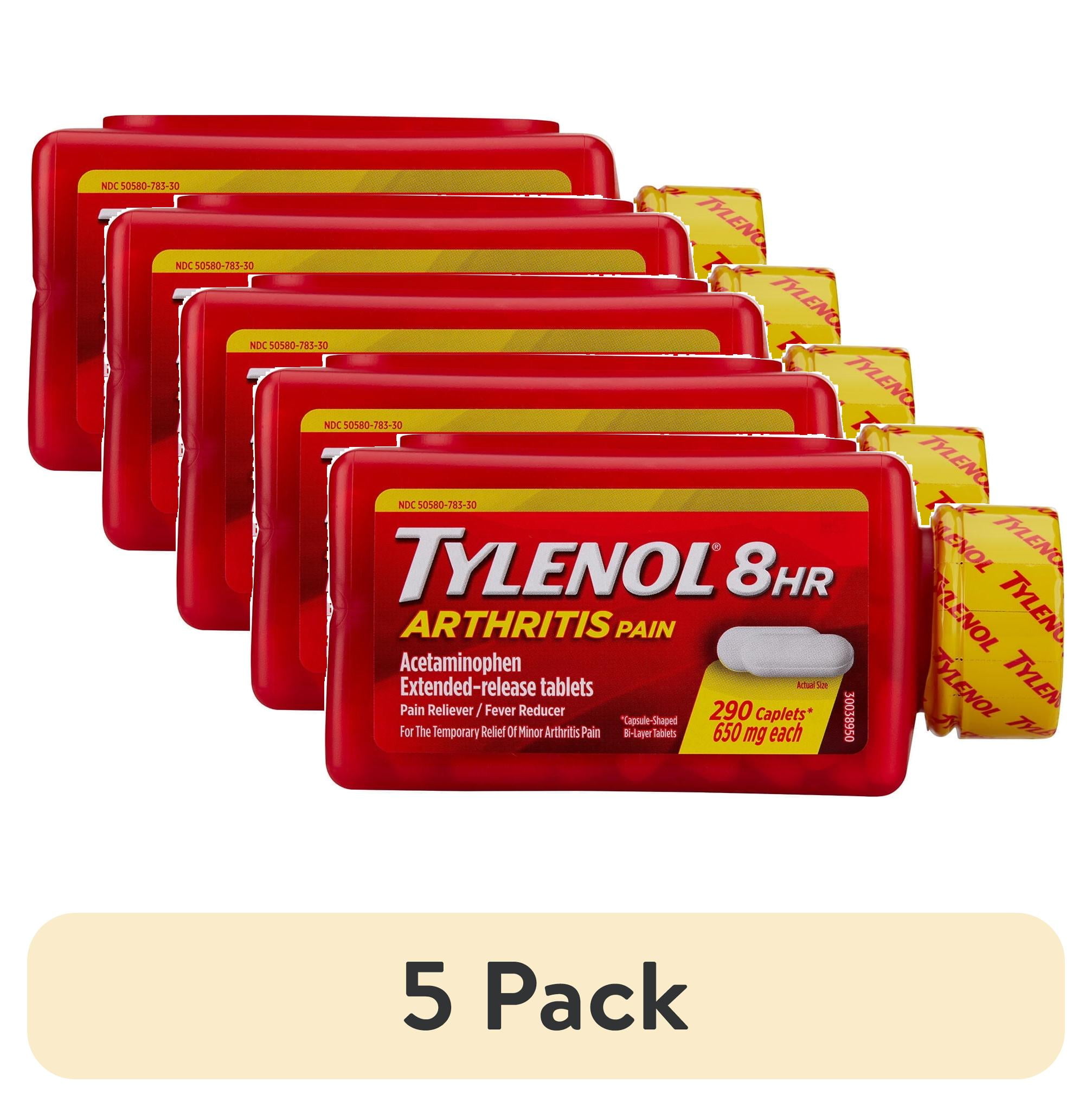 2 pack) Tylenol 8 HR Arthritis Pain Extended Release Caplets, 650