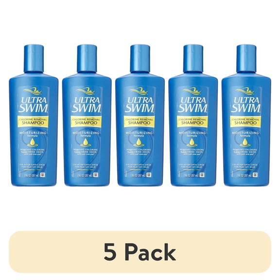 (5 pack) Ultra Swim Chlorine Removal Shampoo, 7 Oz Bottle