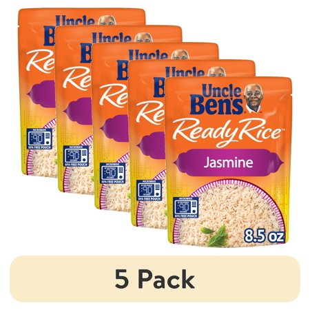 (5 pack) Uncle Ben's Ready Rice Jasmine Rice, 8.5 oz Side Item