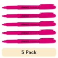 thumbnail image 1 of (5 pack) Universal Pocket Clip Highlighter, Chisel Tip, Fluorescent Pink Ink, Dozen -UNV08855, 1 of 4