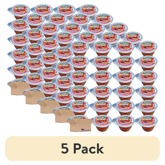 (5 pack) Unsweetened Strawberry Apple Sauce Cup Value Pack 4.5 Ounce | Pack of 24