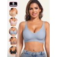 thumbnail image 1 of 5-pack V-shaped sexy bra for women, seamless removable bra pads, adjustable shoulder straps, soft and breathable bras, suitable for all seasons, autumn and winter, suitable for fitness, dating, 1 of 9