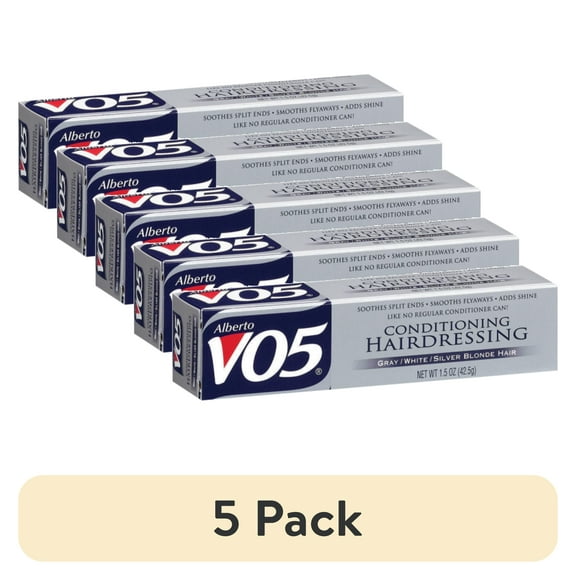 (5 pack) VO5 Conditioning Hairdressing For Gray/White/Silver Blonde Hair, 1.5 oz