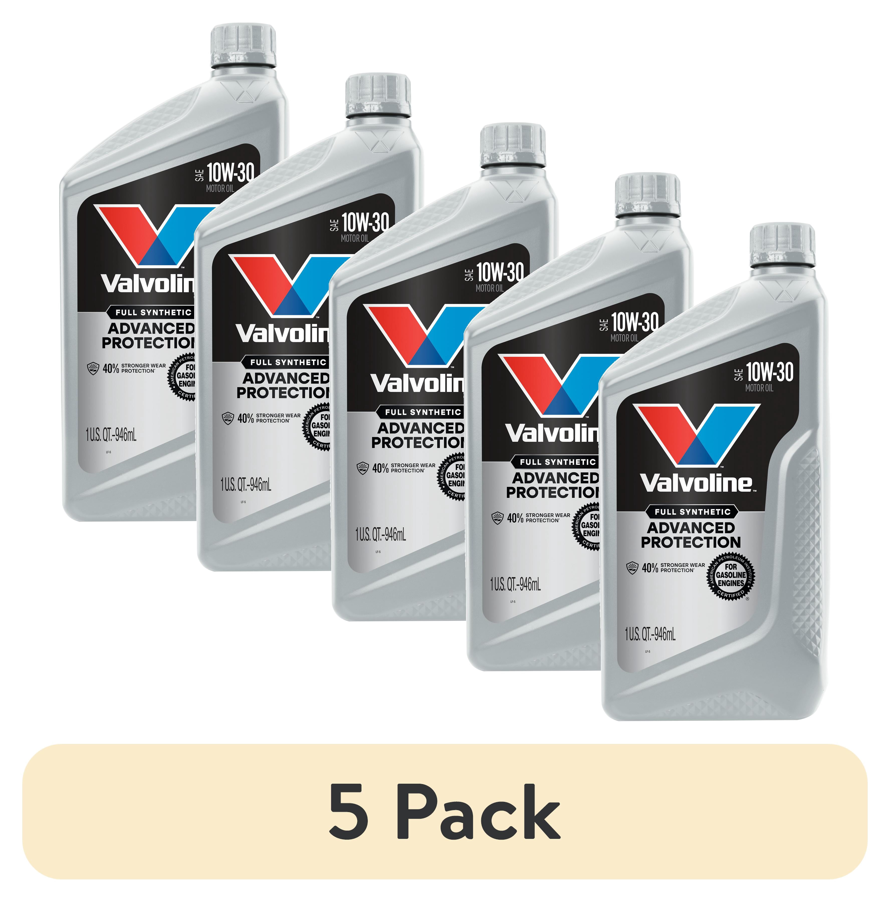 (5 pack) Valvoline Advanced Protection Full Synthetic 10W-30 Motor Oil 1 Quart