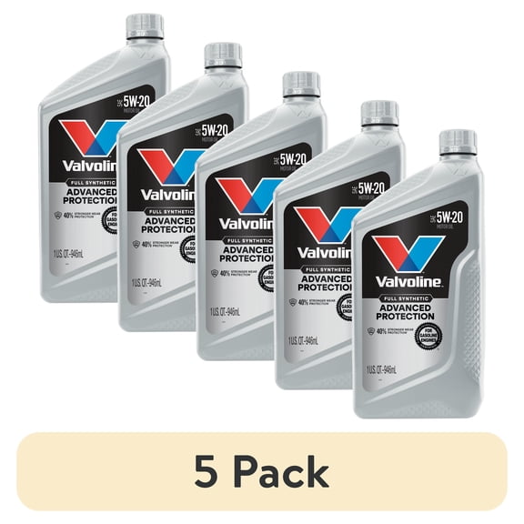 (5 pack) Valvoline Advanced Protection Full Synthetic 5W-20 Motor Oil 1 Quart