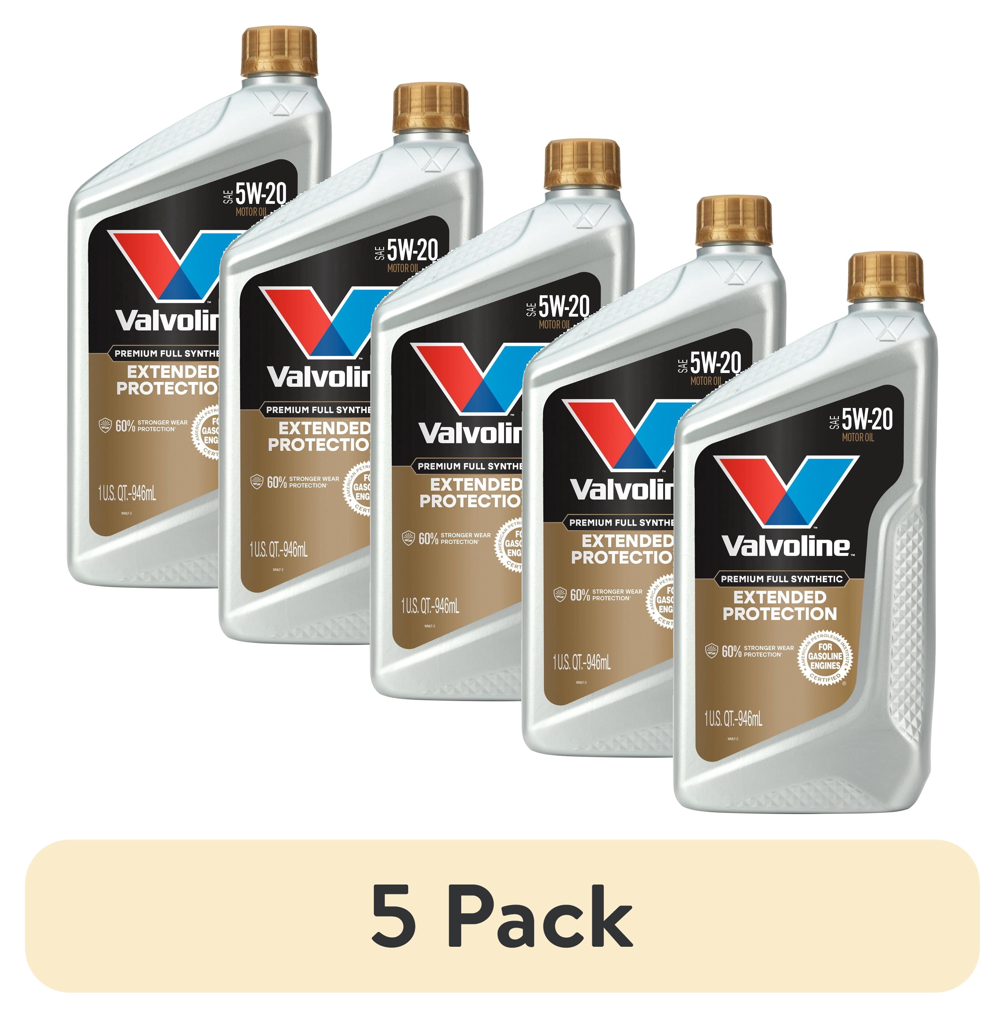 (5 pack) Valvoline Extended Protection Premium Full Synthetic 5W-20 Motor Oil 1 Quart