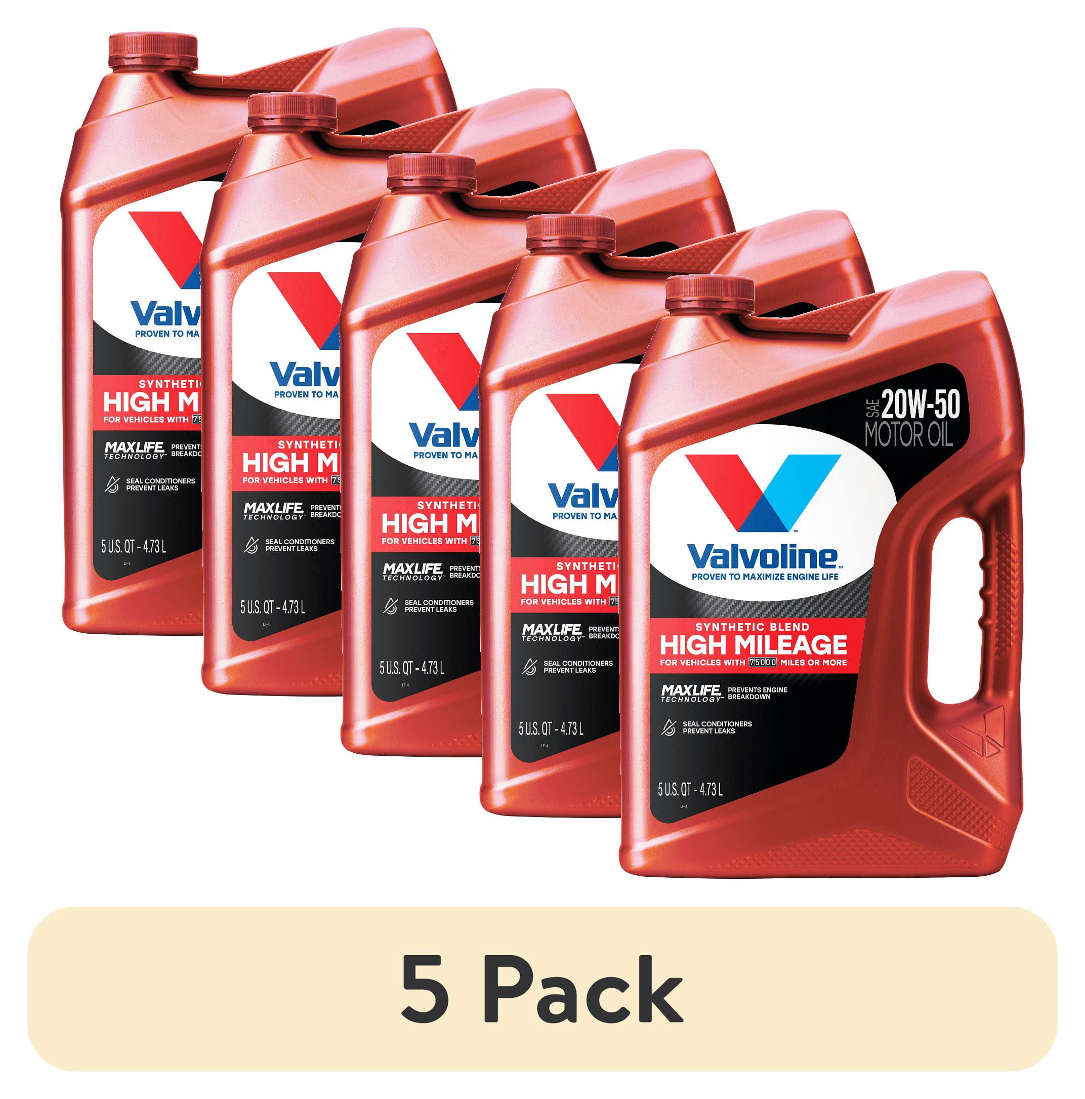 Valvoline MaxLife 5W-20 Synthetic Blend Motor Oil, Extends Engine Life 5 Gallon Box 881041