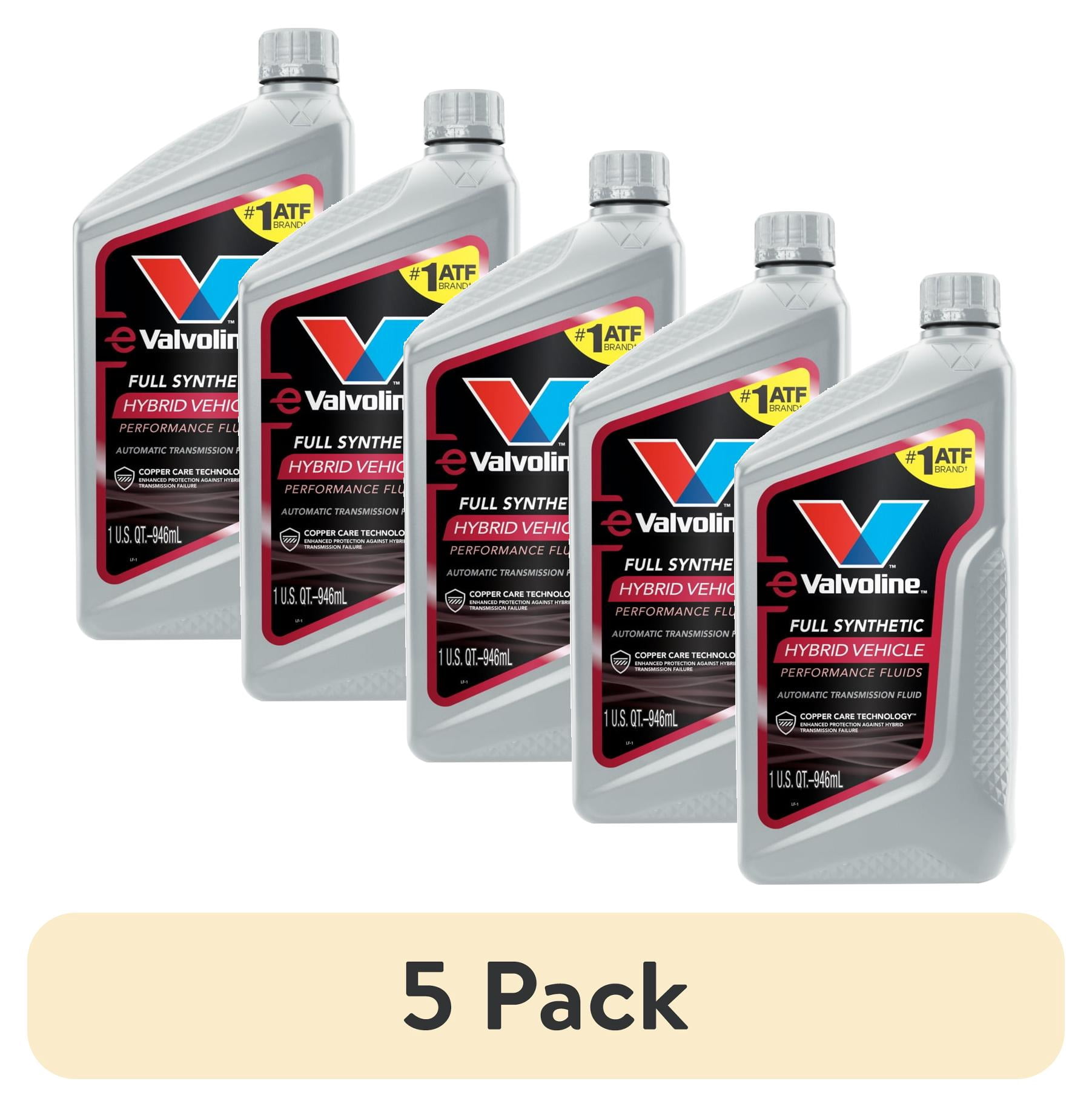 (5 pack) Valvoline Hybrid Vehicle Full Synthetic Automatic Transmission Fluid 1 QT