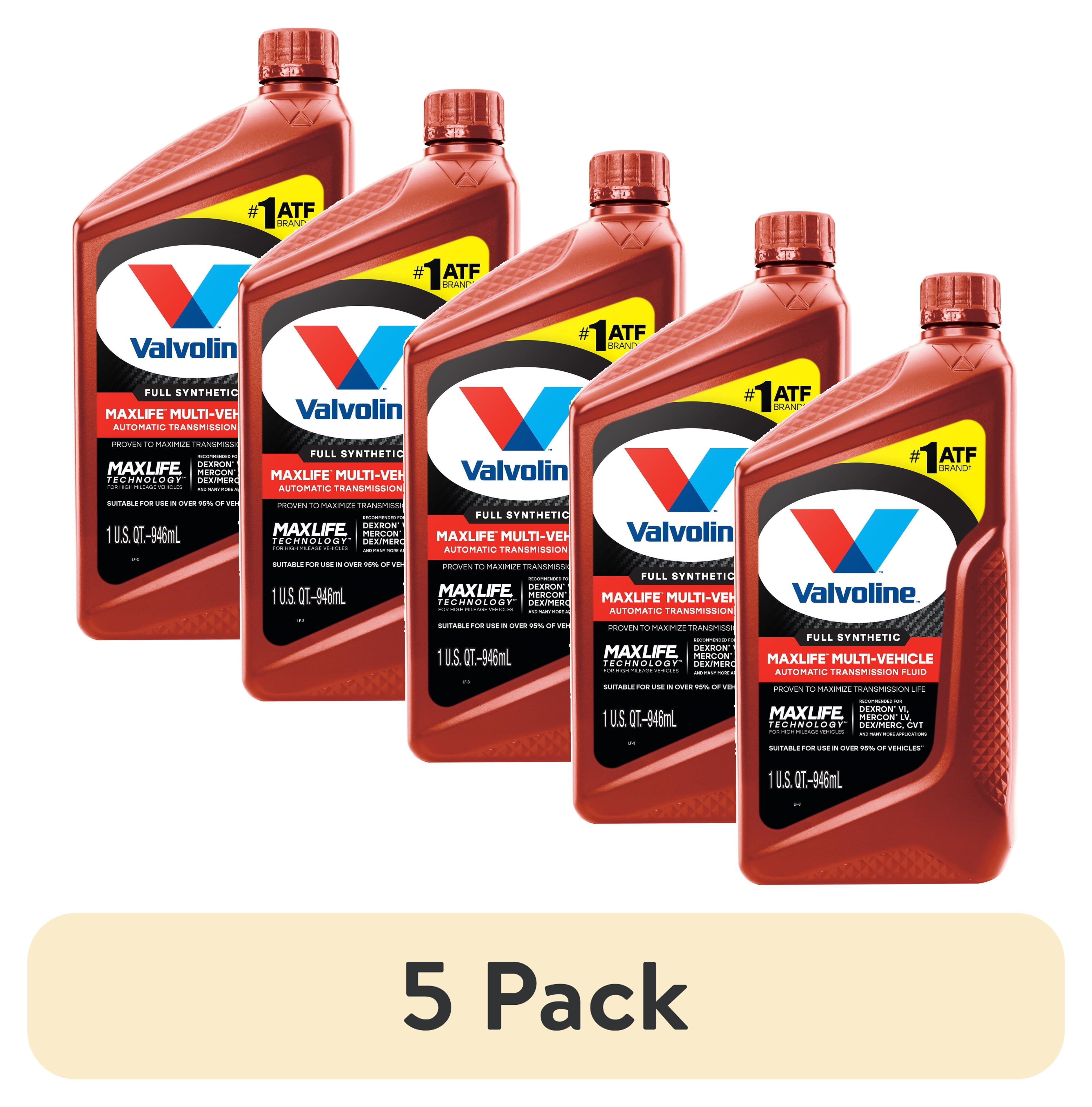 (5 pack) Valvoline Multi-Vehicle Automatic Transmission Fluid - 1 Quart