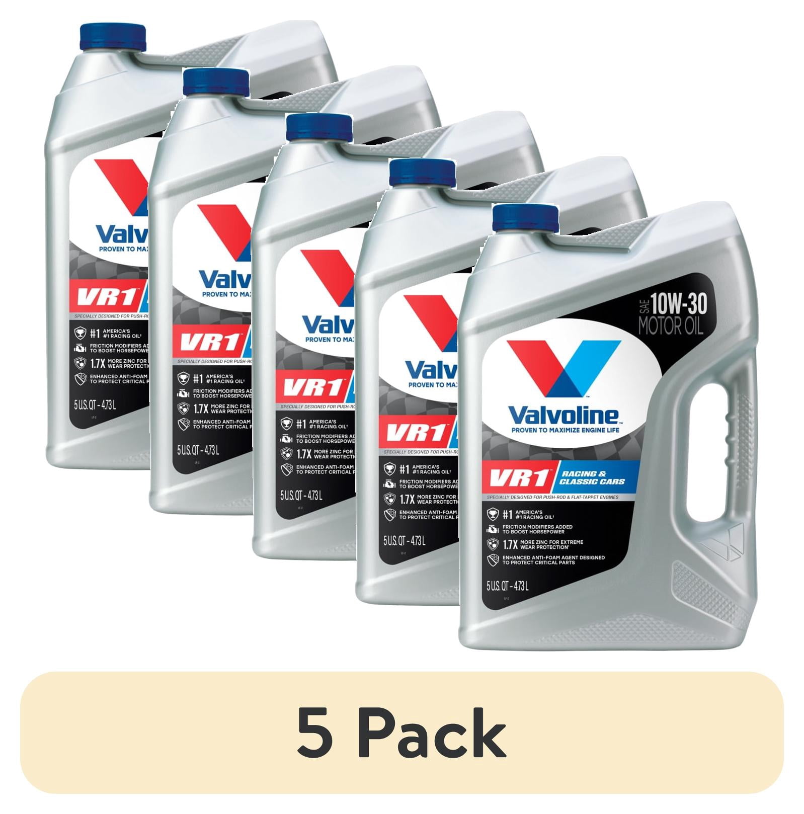 Vr1 Racing Oil Color (5 pack) Valvoline VR1 Racing 10W-30 Motor Oil 5 QT - Walmart.com
