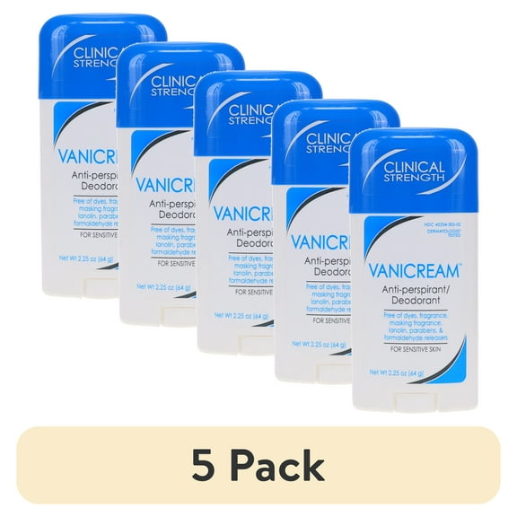 (5 pack) Vanicream Anti-Perspirant Deodorant 2.25 oz