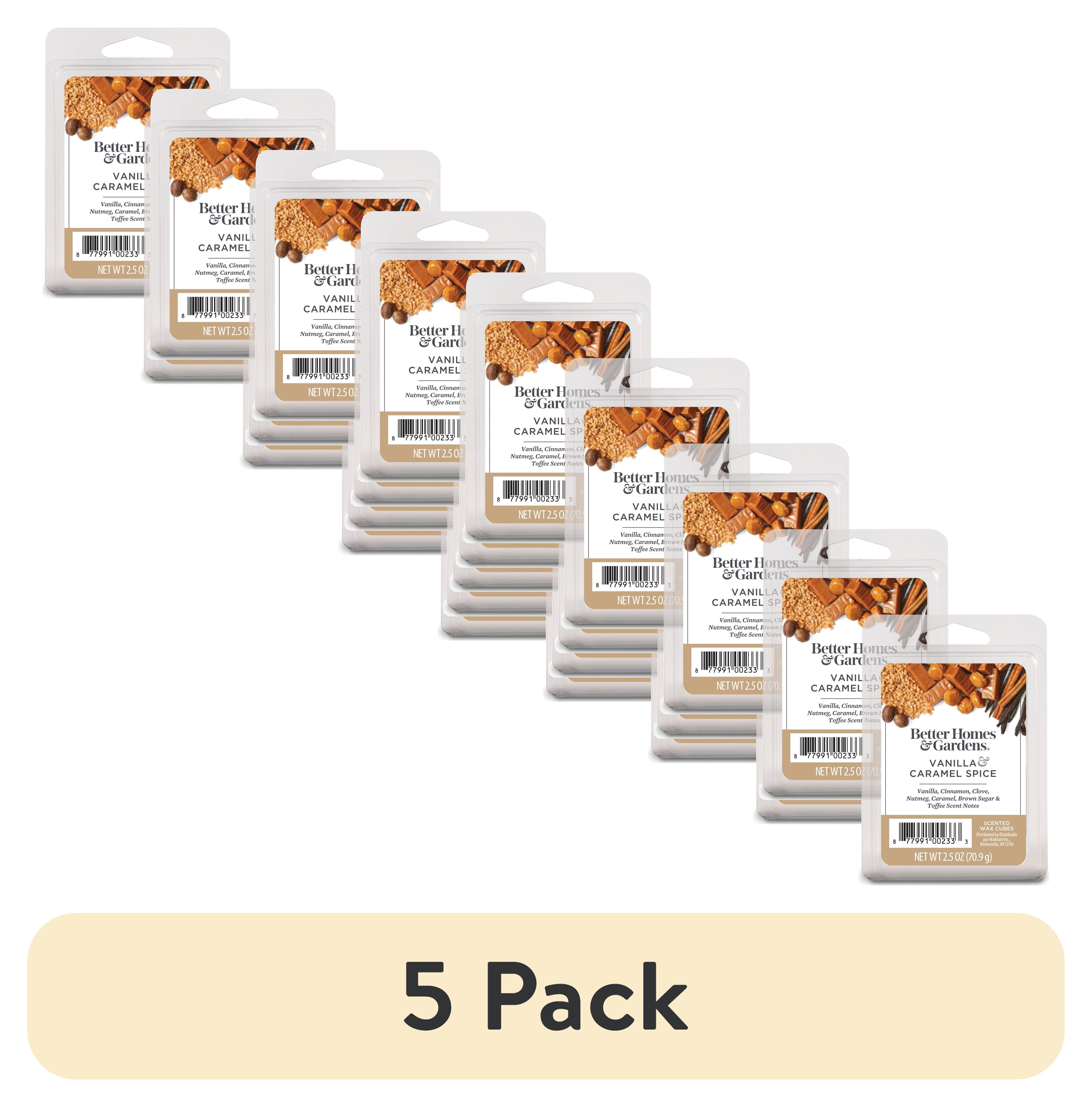 (5 pack) Better Homes & Gardens Vanilla Caramel Spice Scented Wax Melts 2.5 oz 5-Pack