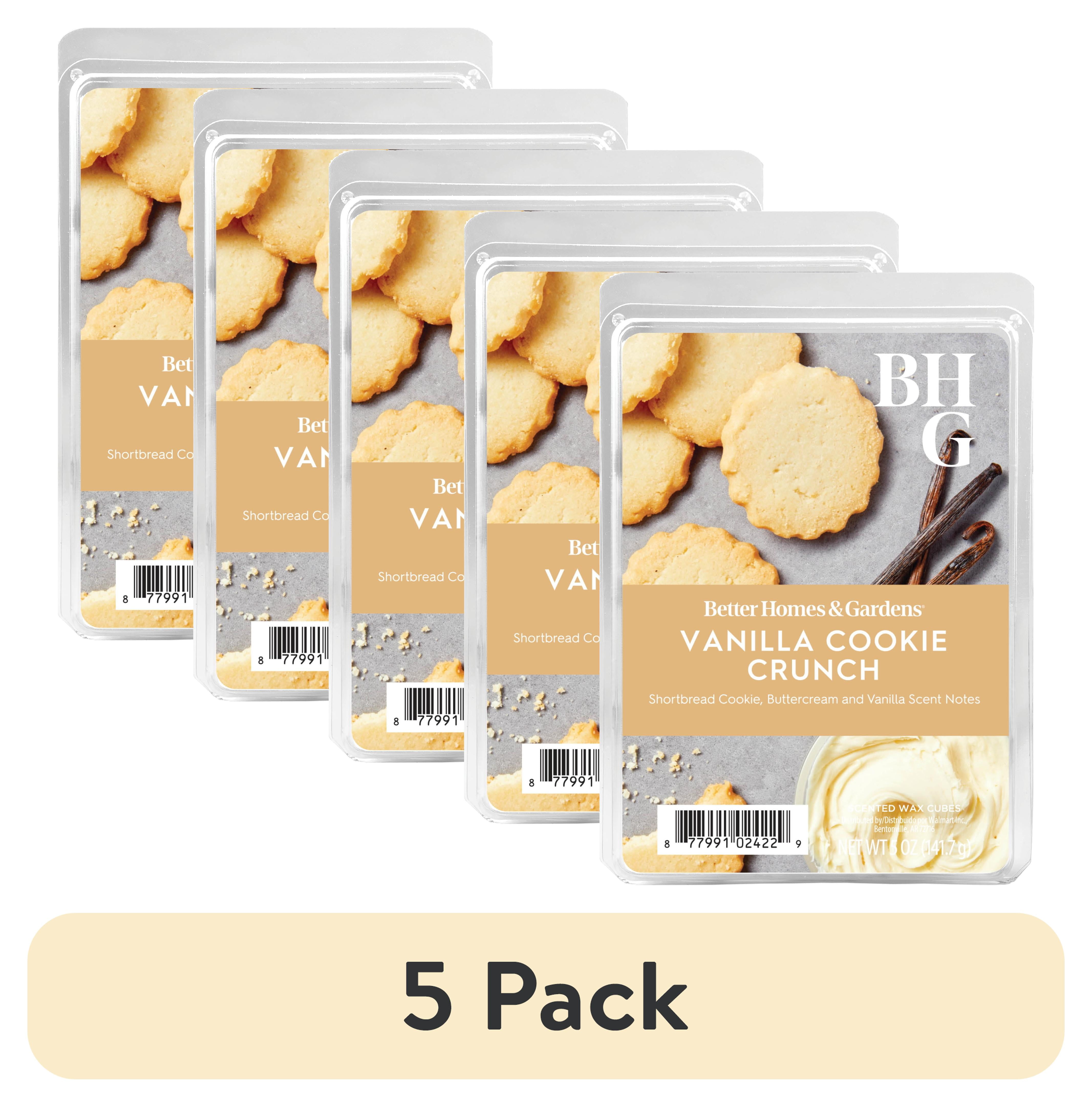 (5 pack) Vanilla Cookie Crunch Scented Wax Melts, Better Homes & Gardens, 5 oz (Value Size)