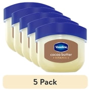5 pack Vaseline Lip Therapy Lip Balm Mini Cocoa Butter, 0.25 oz